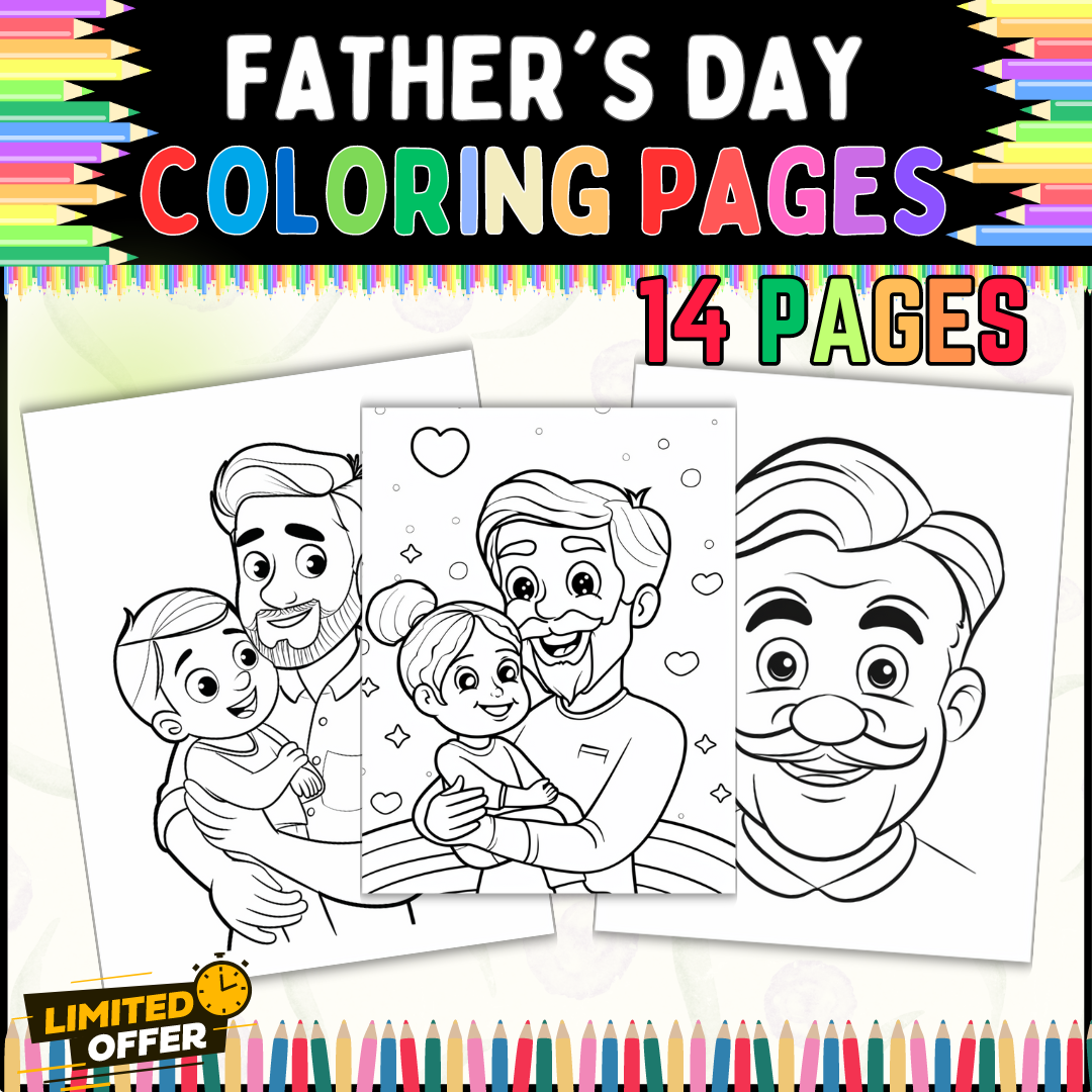 Father s Day Coloring Pages For Kids 14 Pages Printable Dad Coloring Sheets Made By Teachers