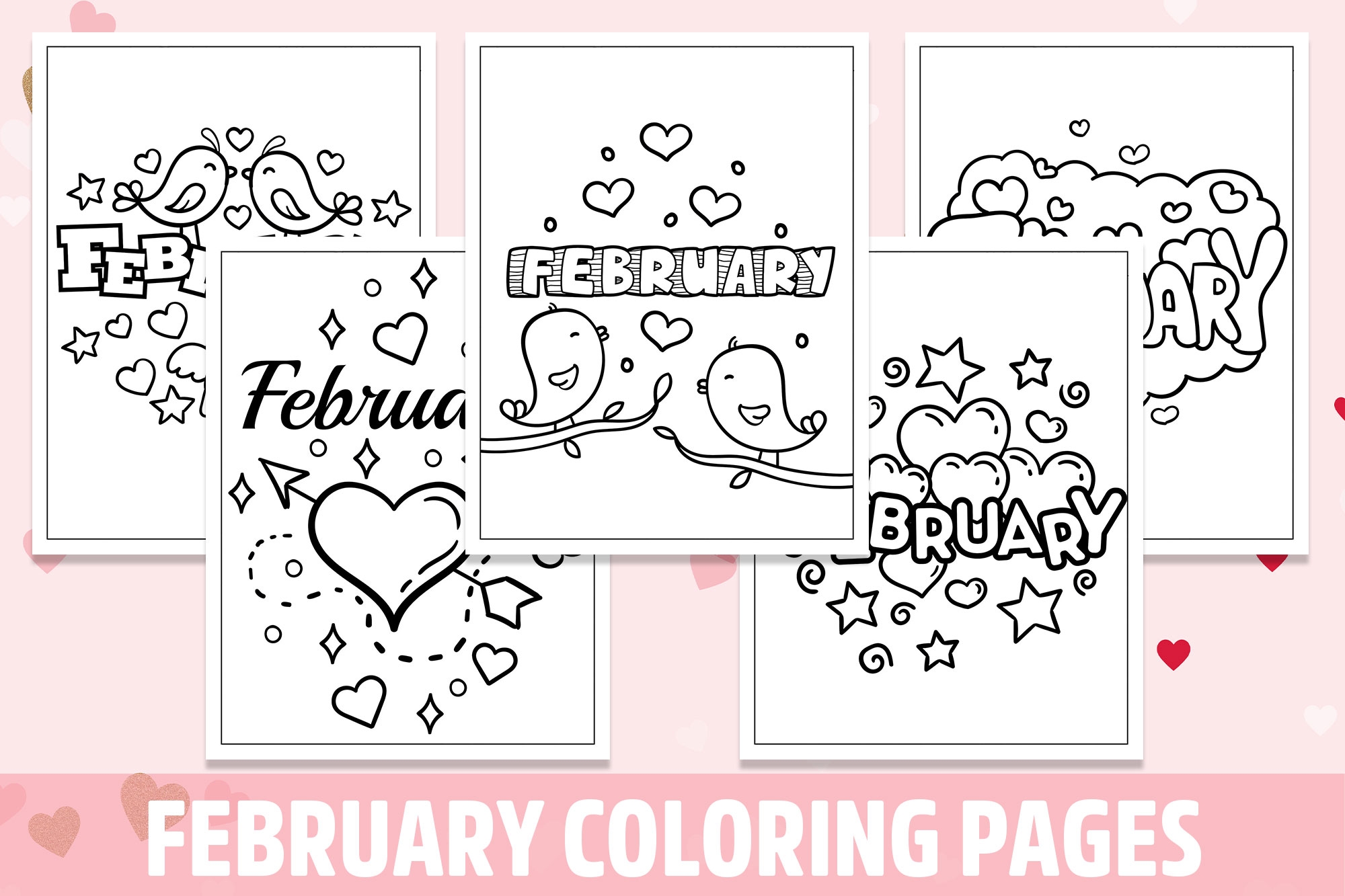 February Coloring Pages For Kids Girls Boys Teens Birthday School Activity Made By Teachers