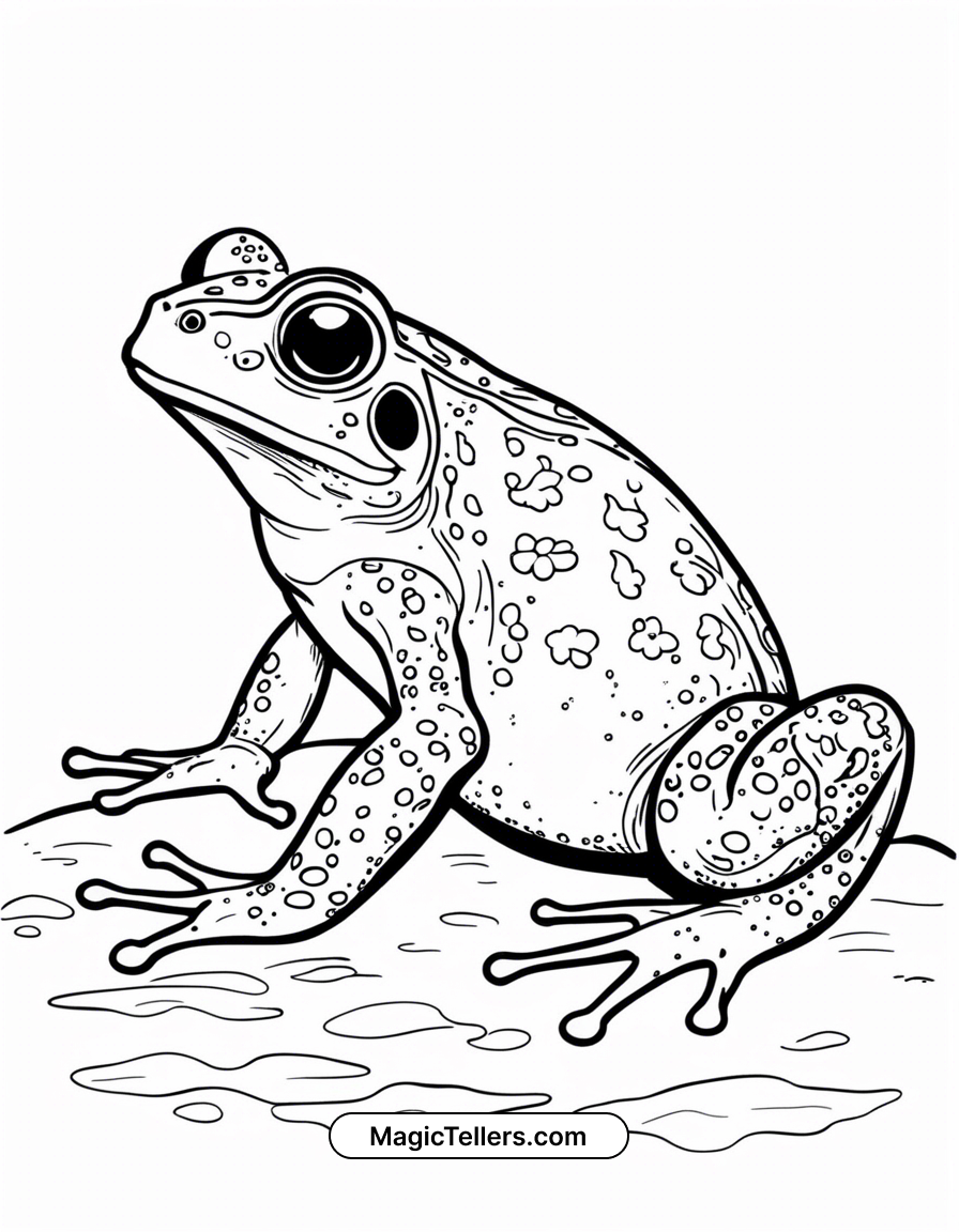 Fire Bellied Toad Coloring Page