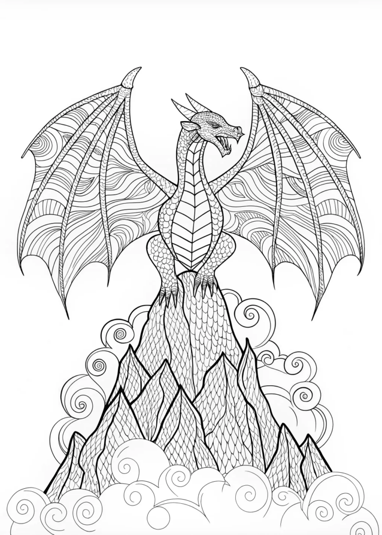 dragon coloring pages for preschoolers