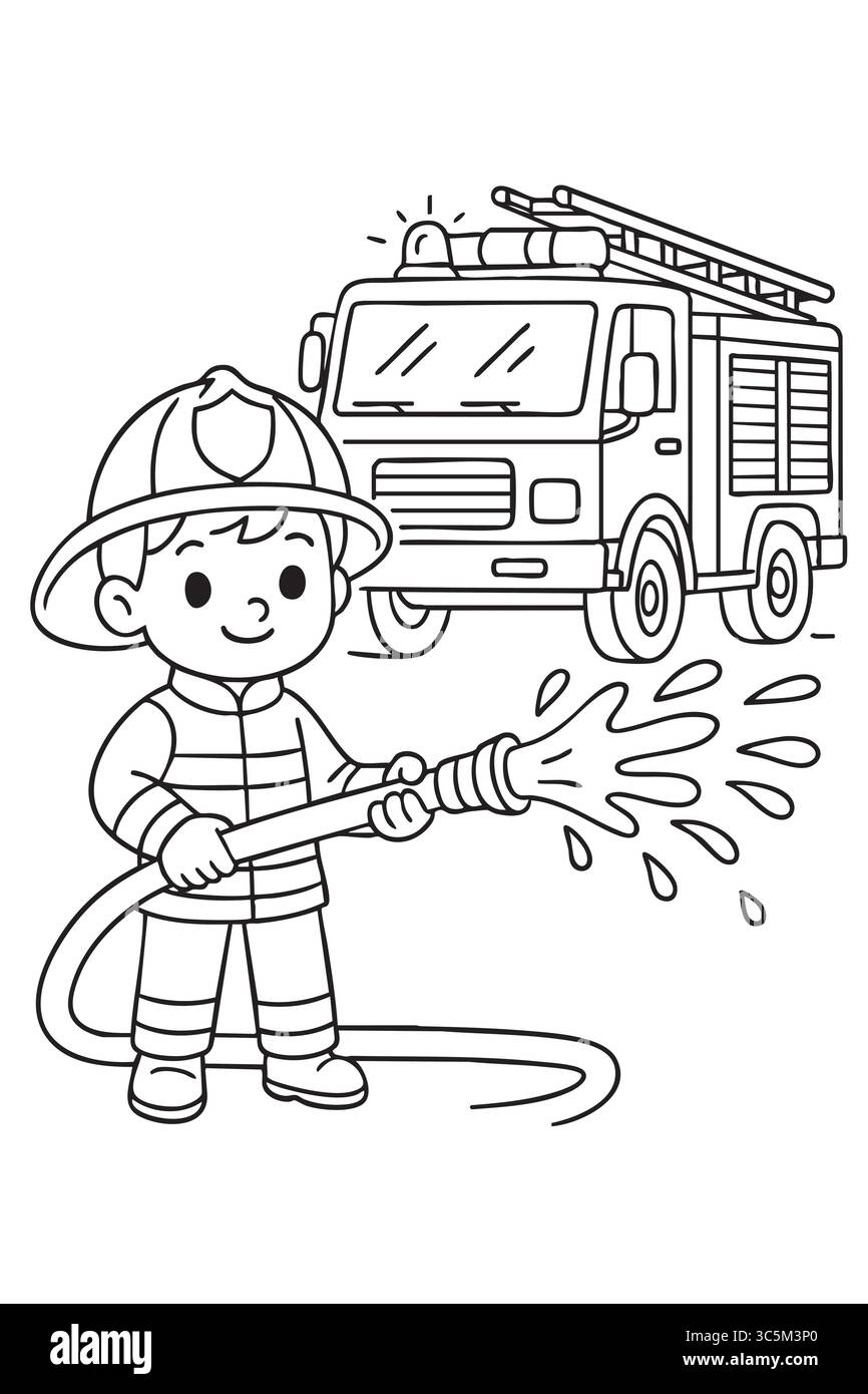 preschool firefighter coloring pages