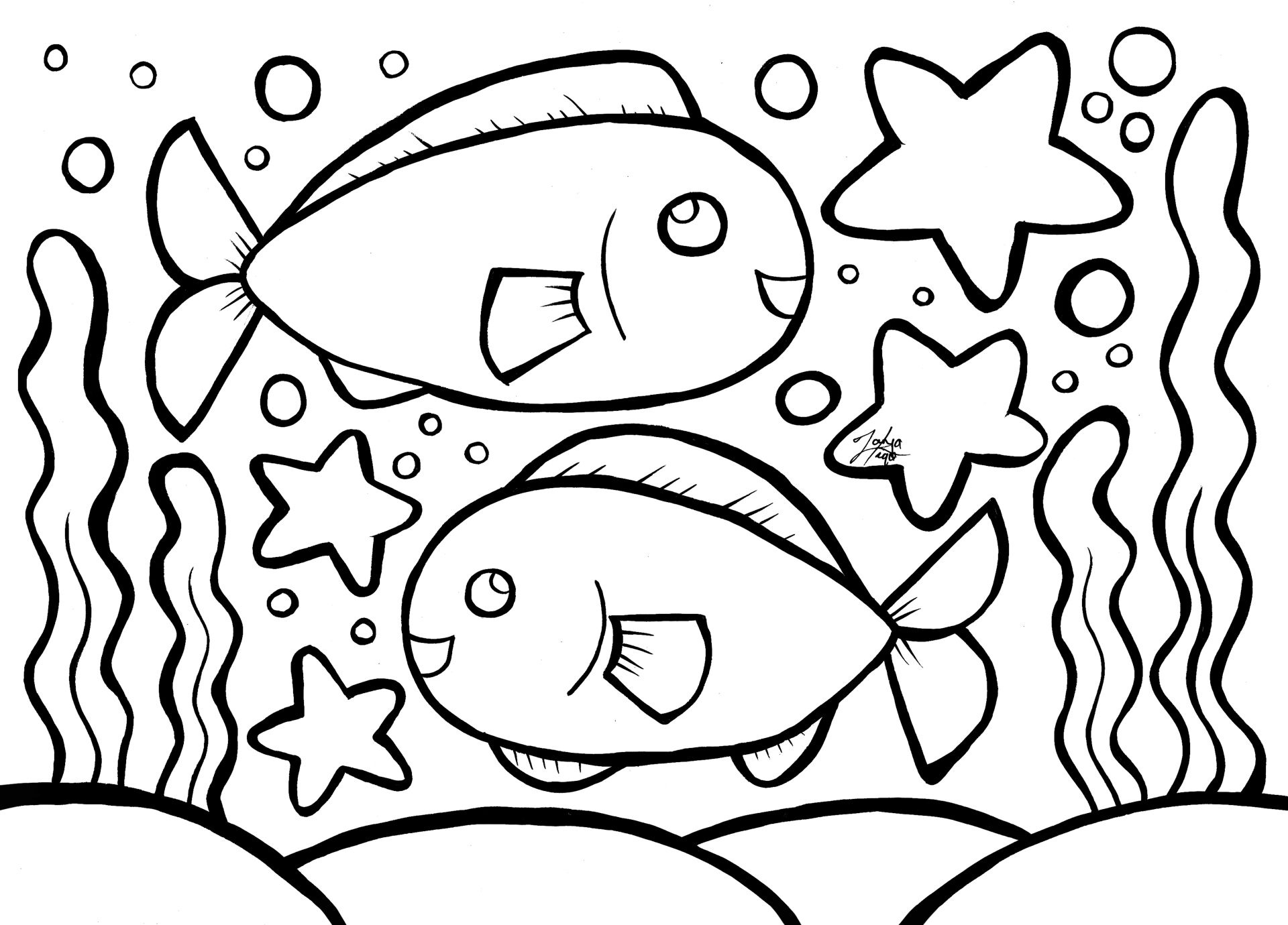 Fish Coloring Page Free Printable