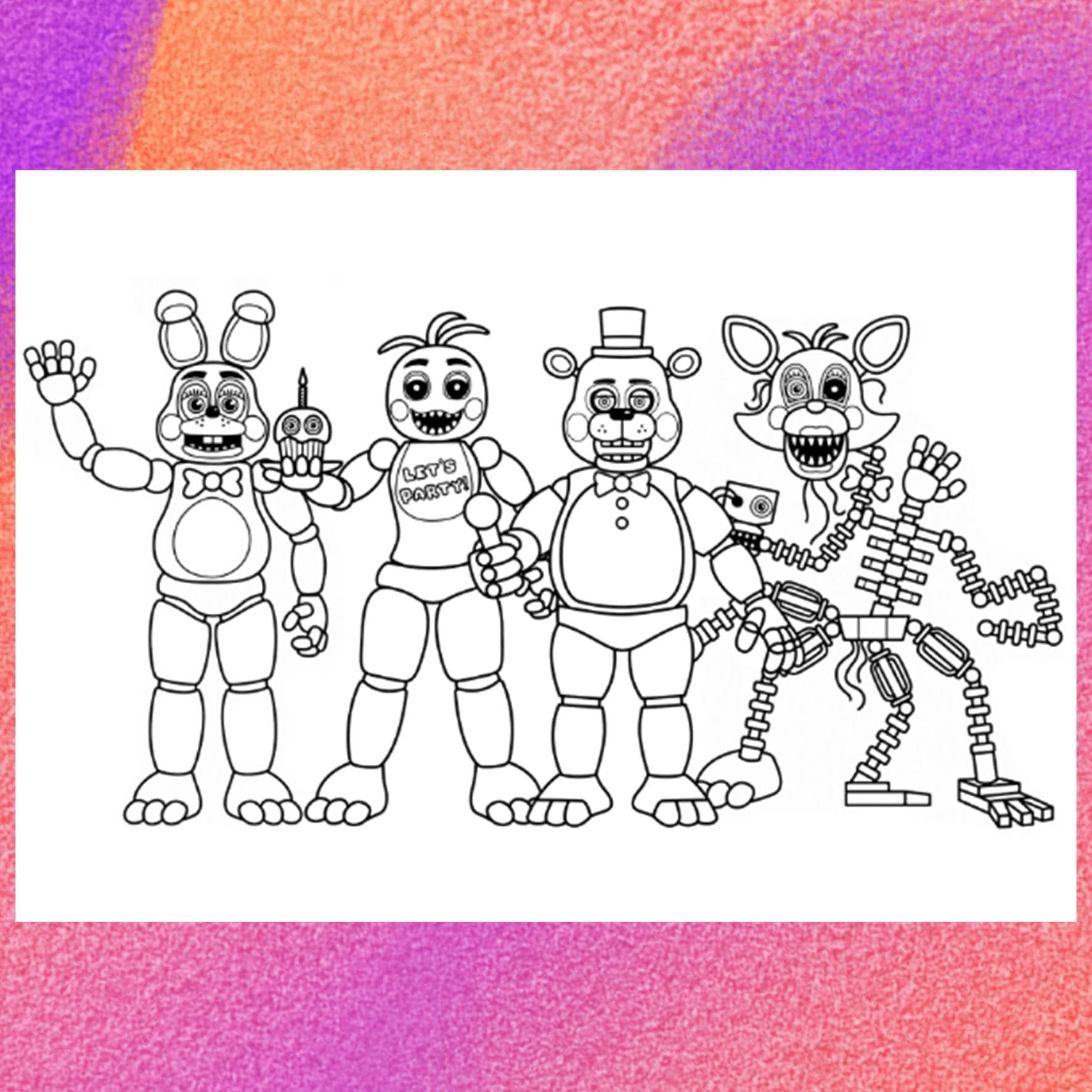fnaf coloring pages