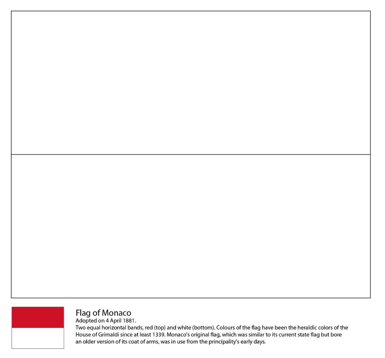 Flag Of Monaco Coloring Page Free Printable
