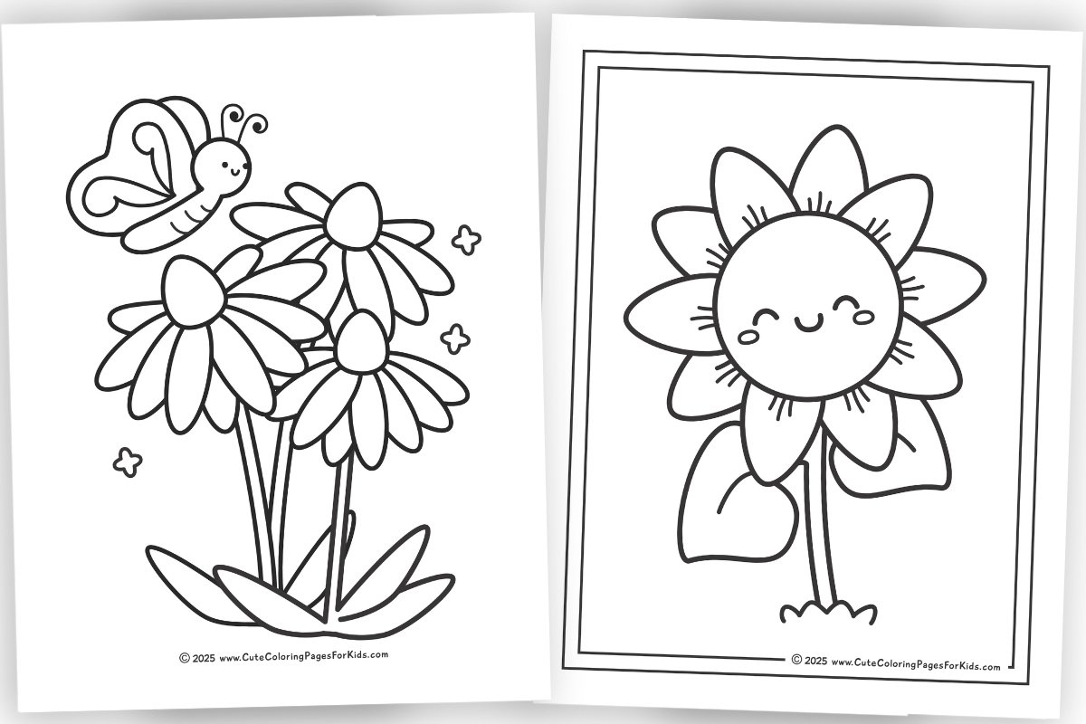 coloring pages printable flowers