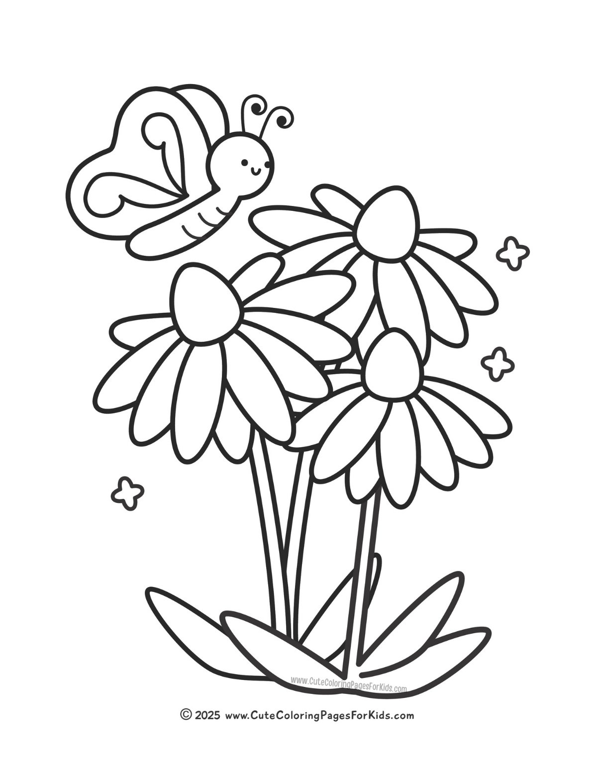 Flower Coloring Pages Free Printable PDFs Cute Coloring Pages For Kids