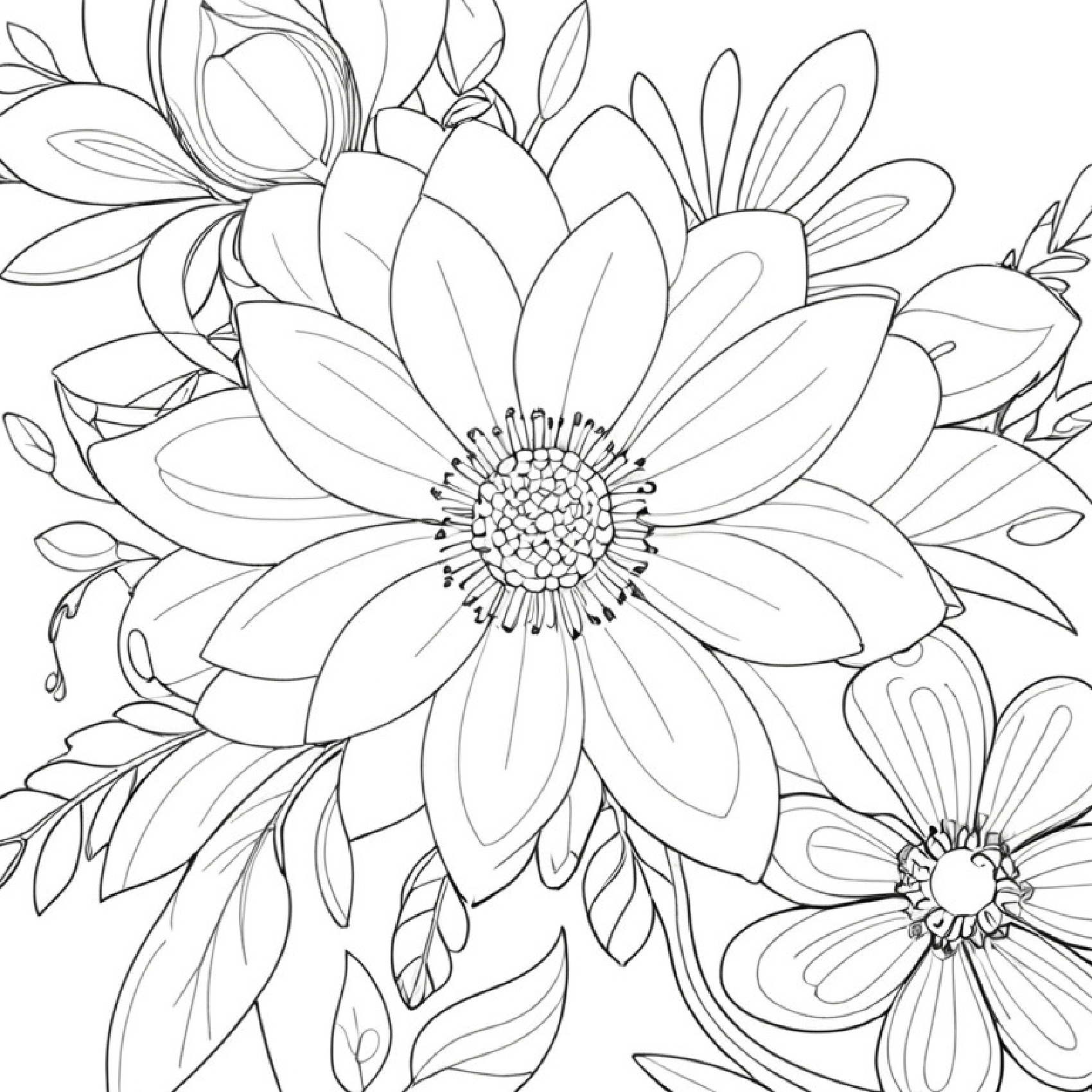 flowers coloring page