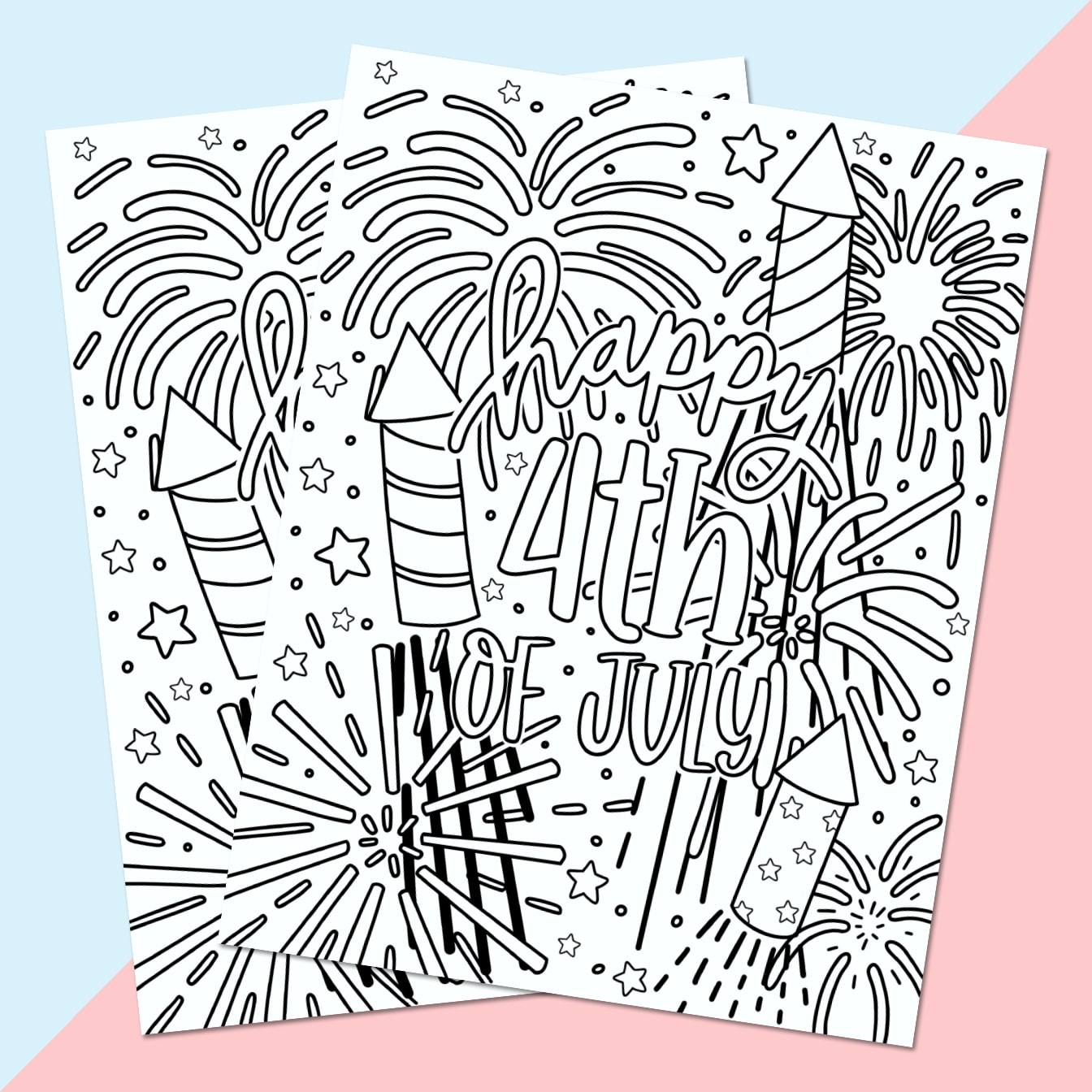FREE 4th Of July Coloring Page Pineapple Paper Co 