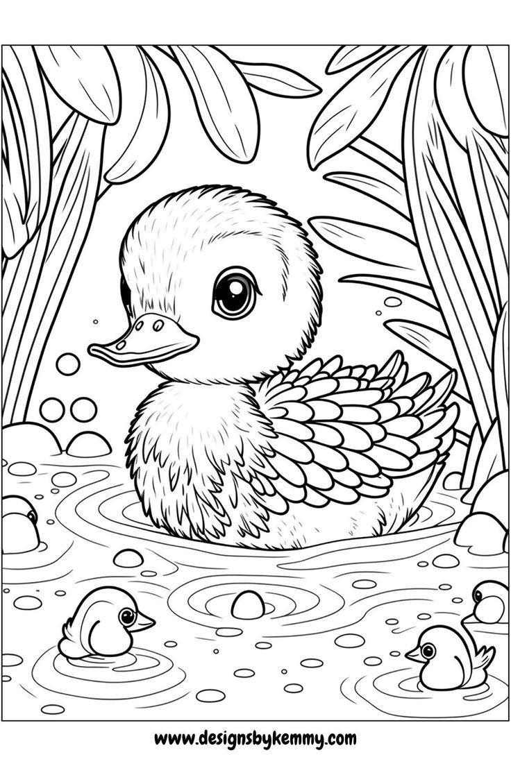 easy cute animal coloring pages