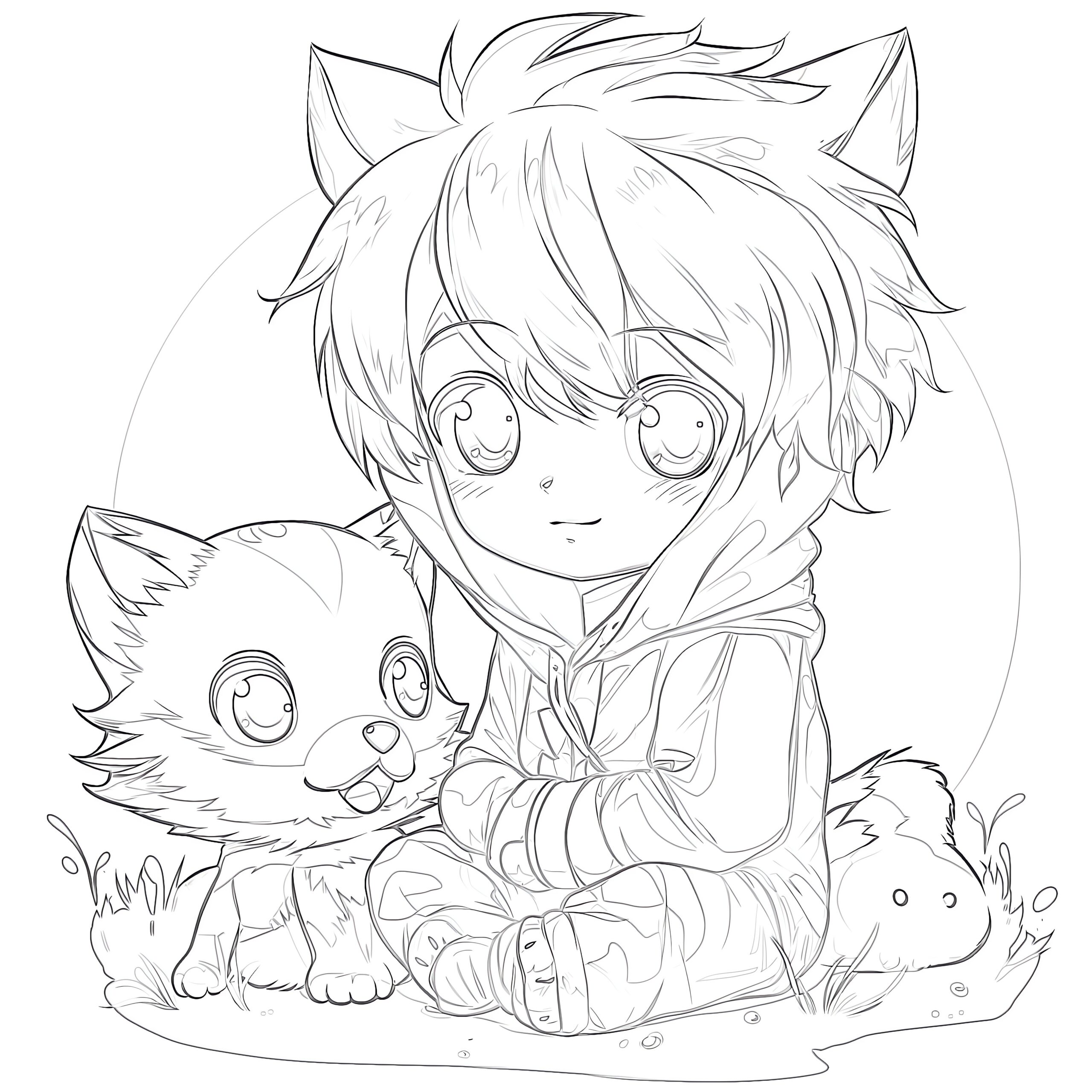 coloring pages of anime