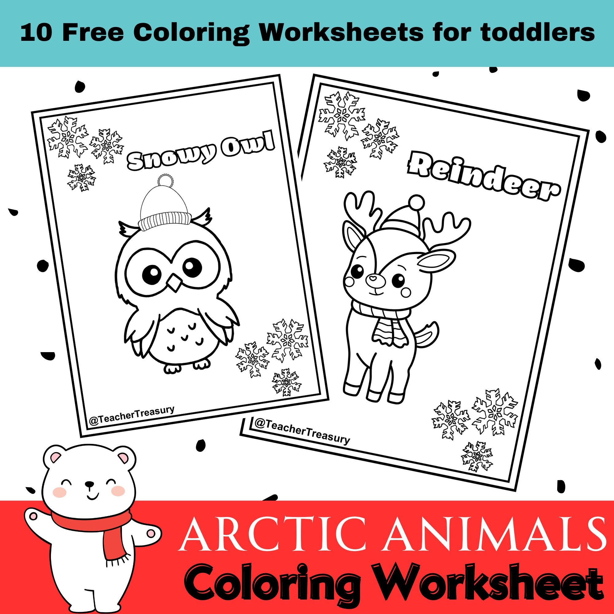arctic animals coloring pages for preschoolers