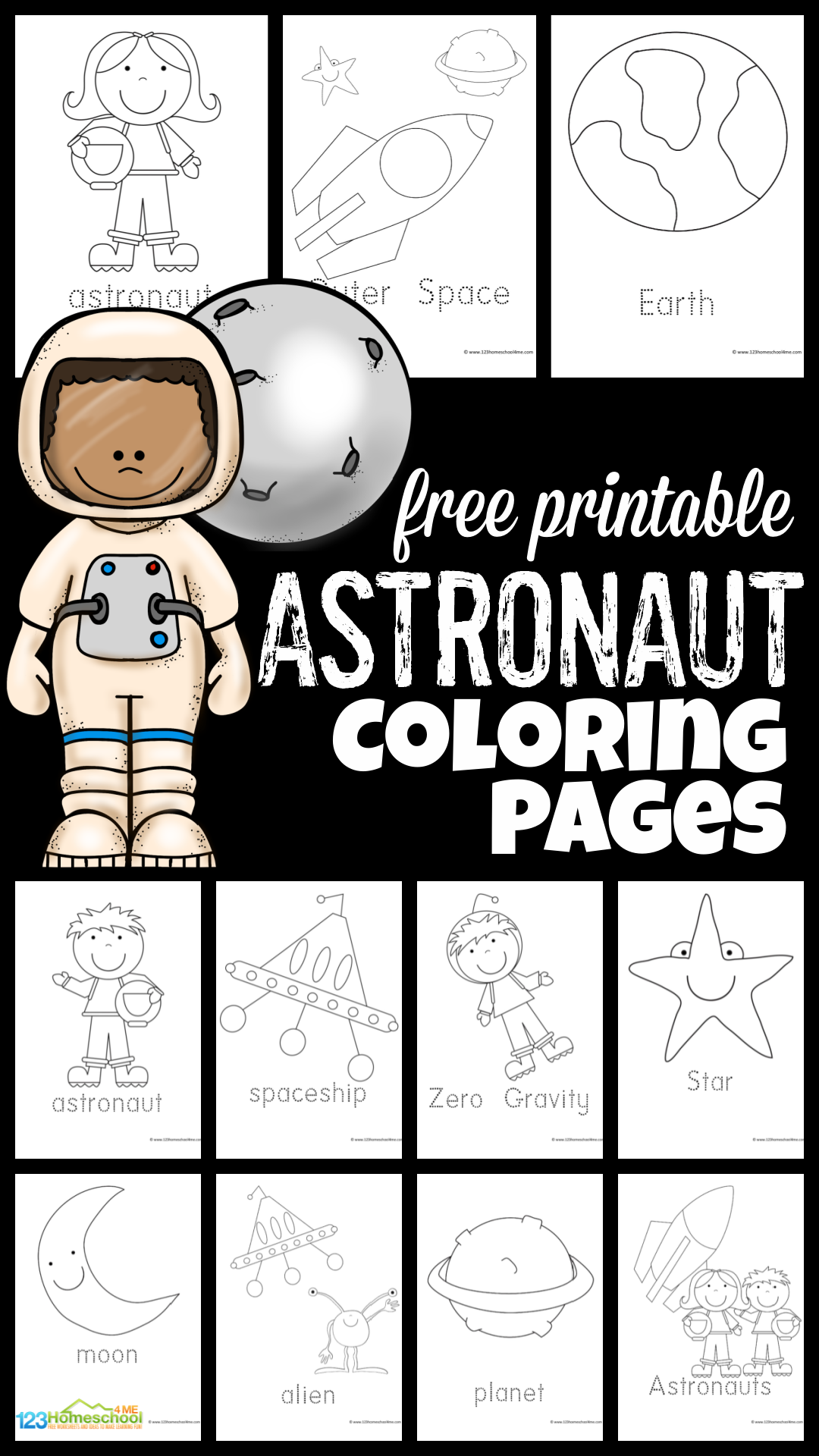  FREE Astronaut Coloring Pages