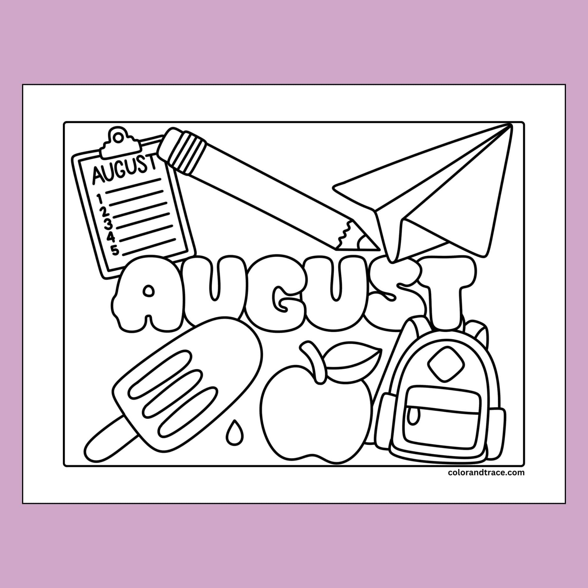 august coloring pages