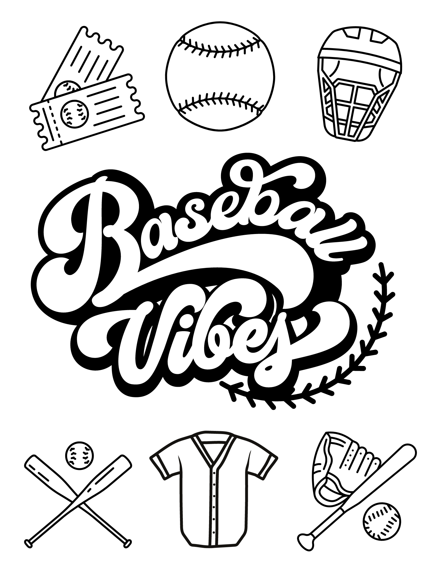 baseball coloring pages for preschoolers
