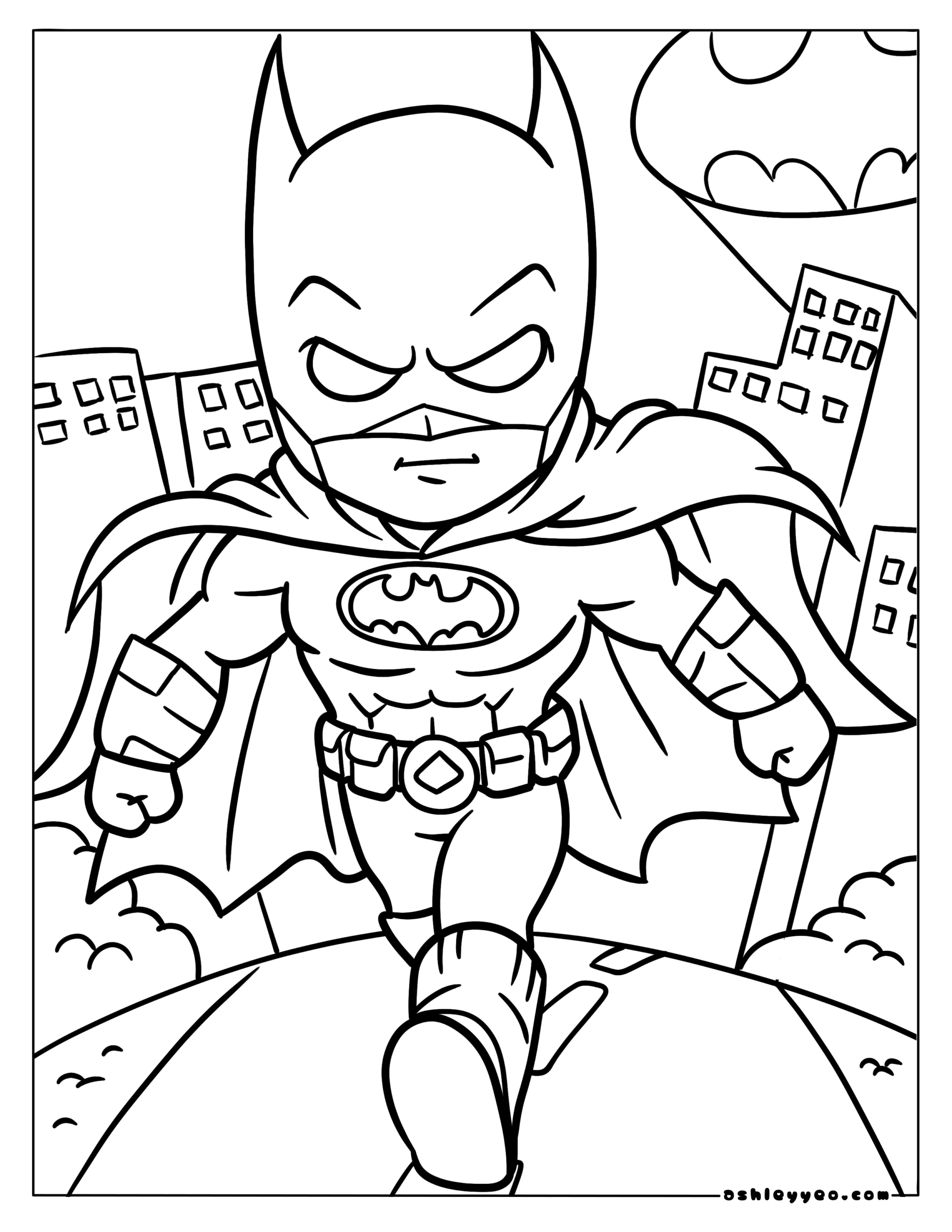 Free Batman Coloring Pages For Kids Ashley Yeo