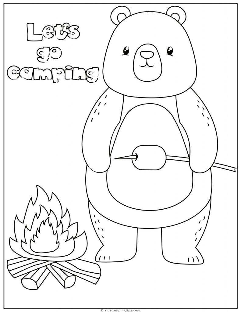 FREE Camping Coloring Pages Adventure Travel Family