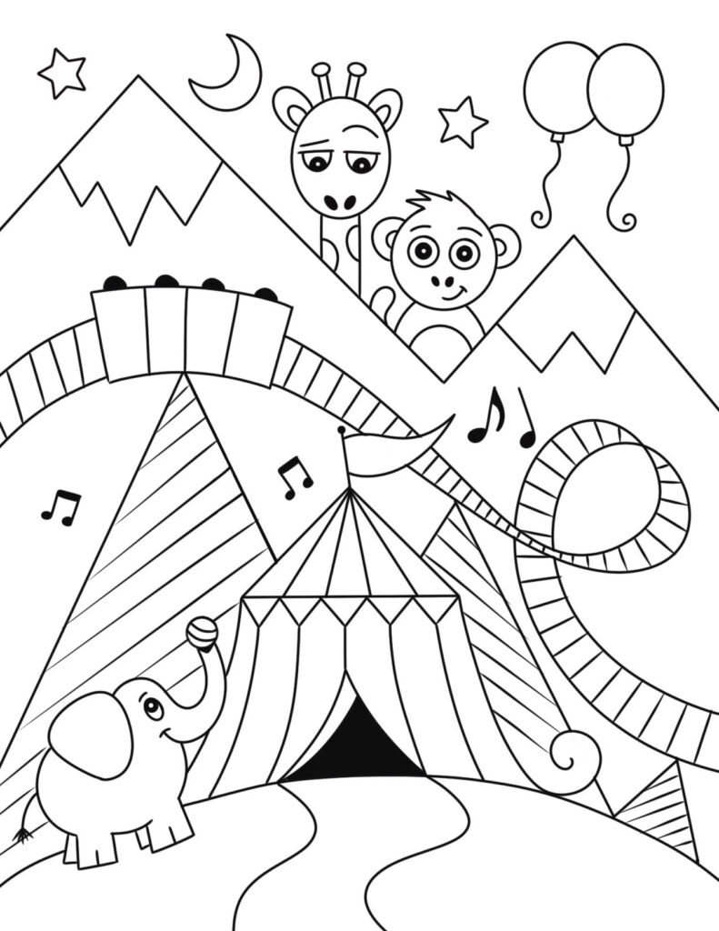 Free Carnival Coloring Pages The Hollydog Blog