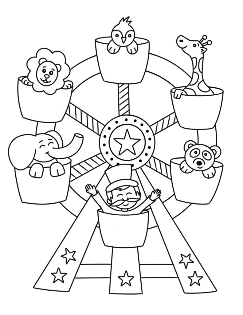 Free Carnival Coloring Pages The Hollydog Blog
