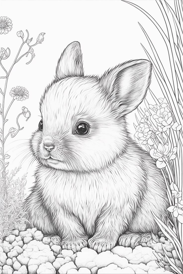 FREE COLORING PAGE Cute Baby Animals