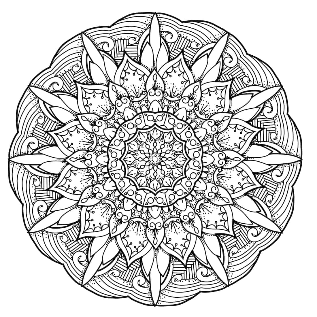 Free Coloring Pages For You To Print Monday Mandala
