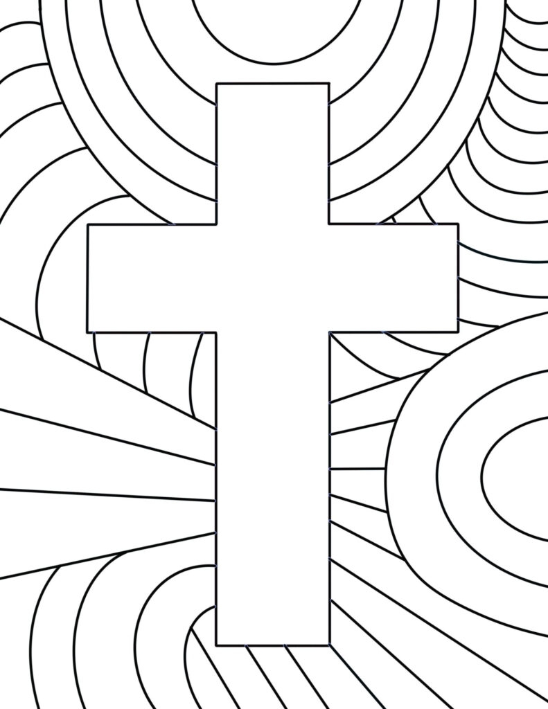 Free Cross Coloring Pages For Sunday School The Hollydog Blog