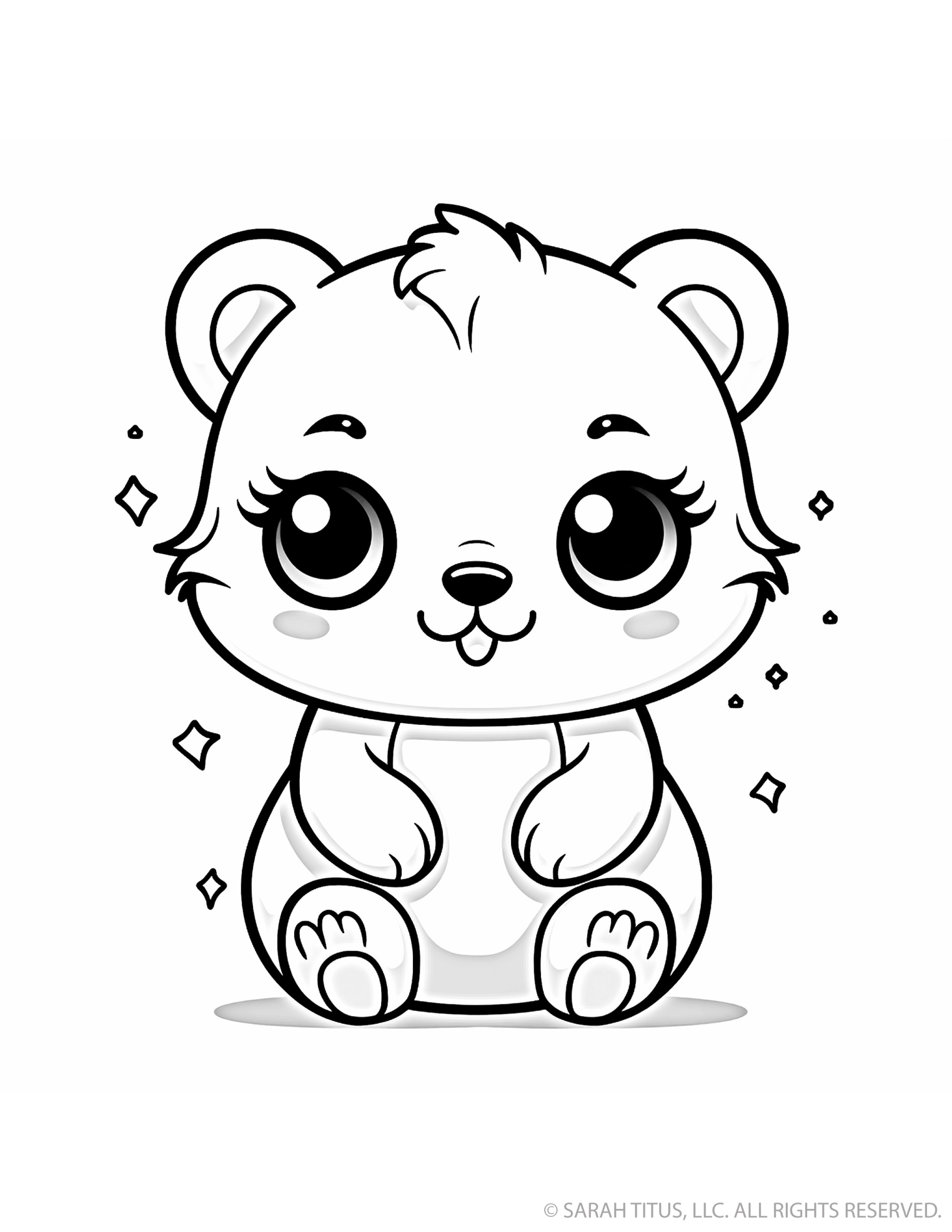 coloring page cute animal