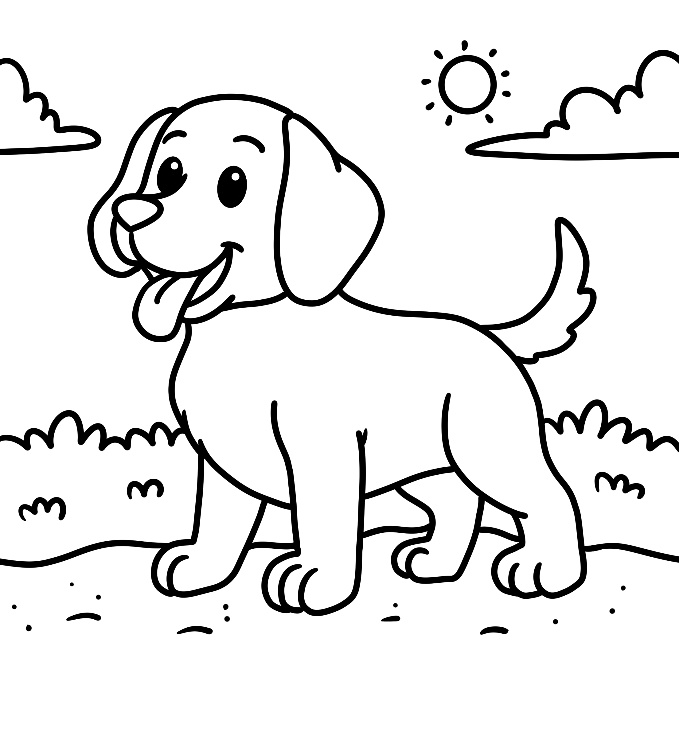 easy coloring pages of animals