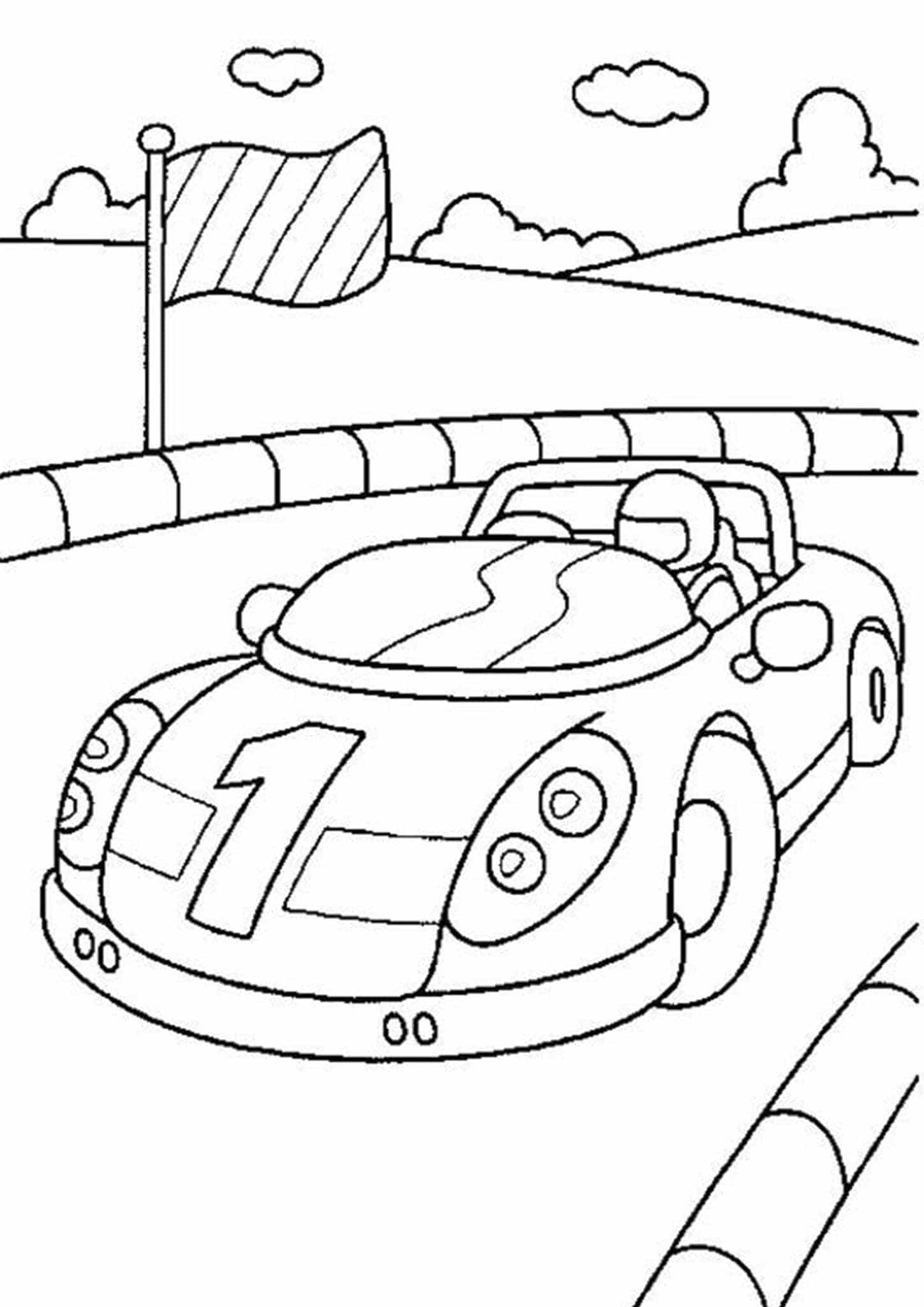 Free Easy To Print Race Car Coloring Pages Tulamama