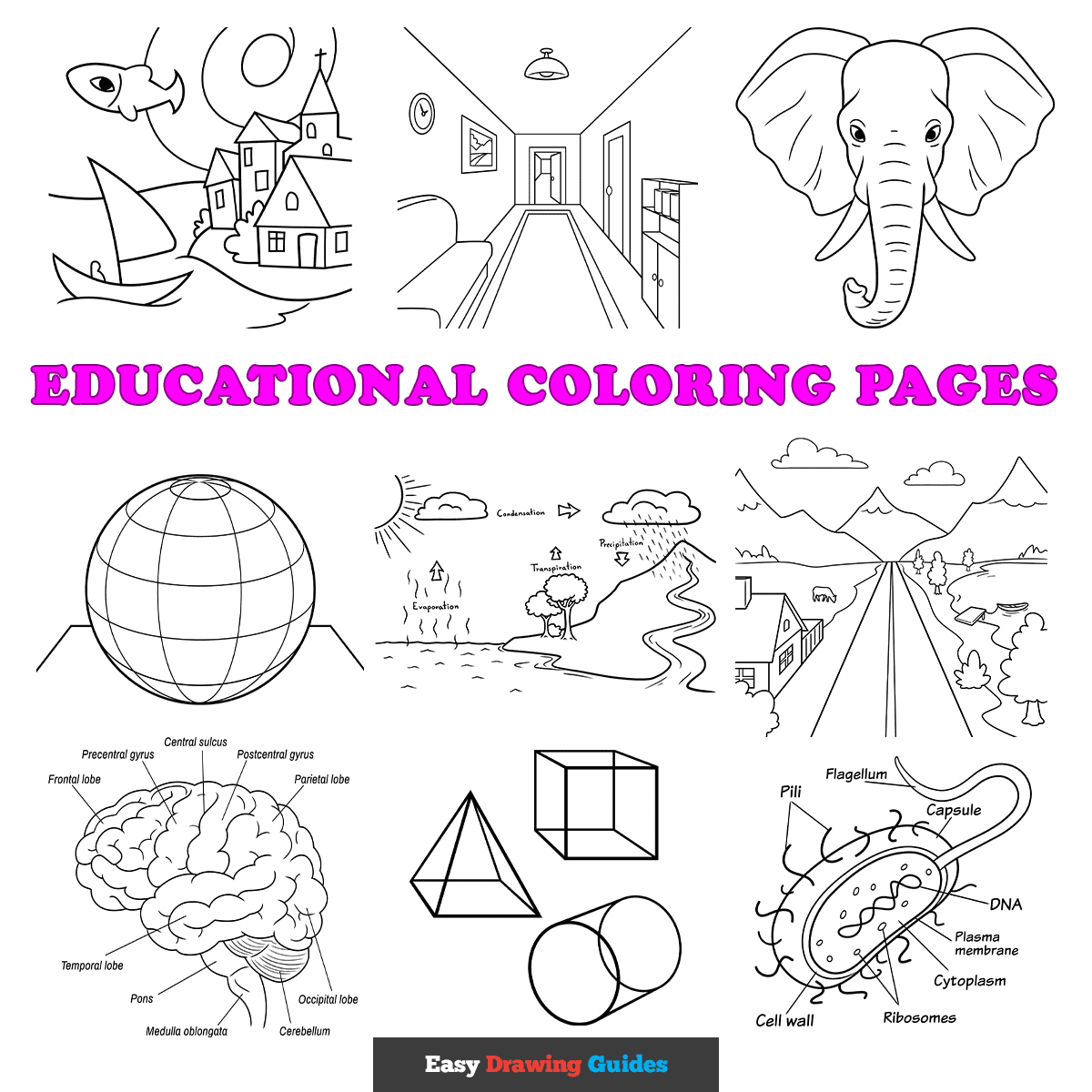 Free Educational Coloring Pages For Kids 45 Printable Sheets