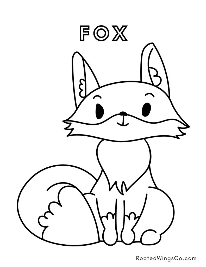 fall animals coloring pages