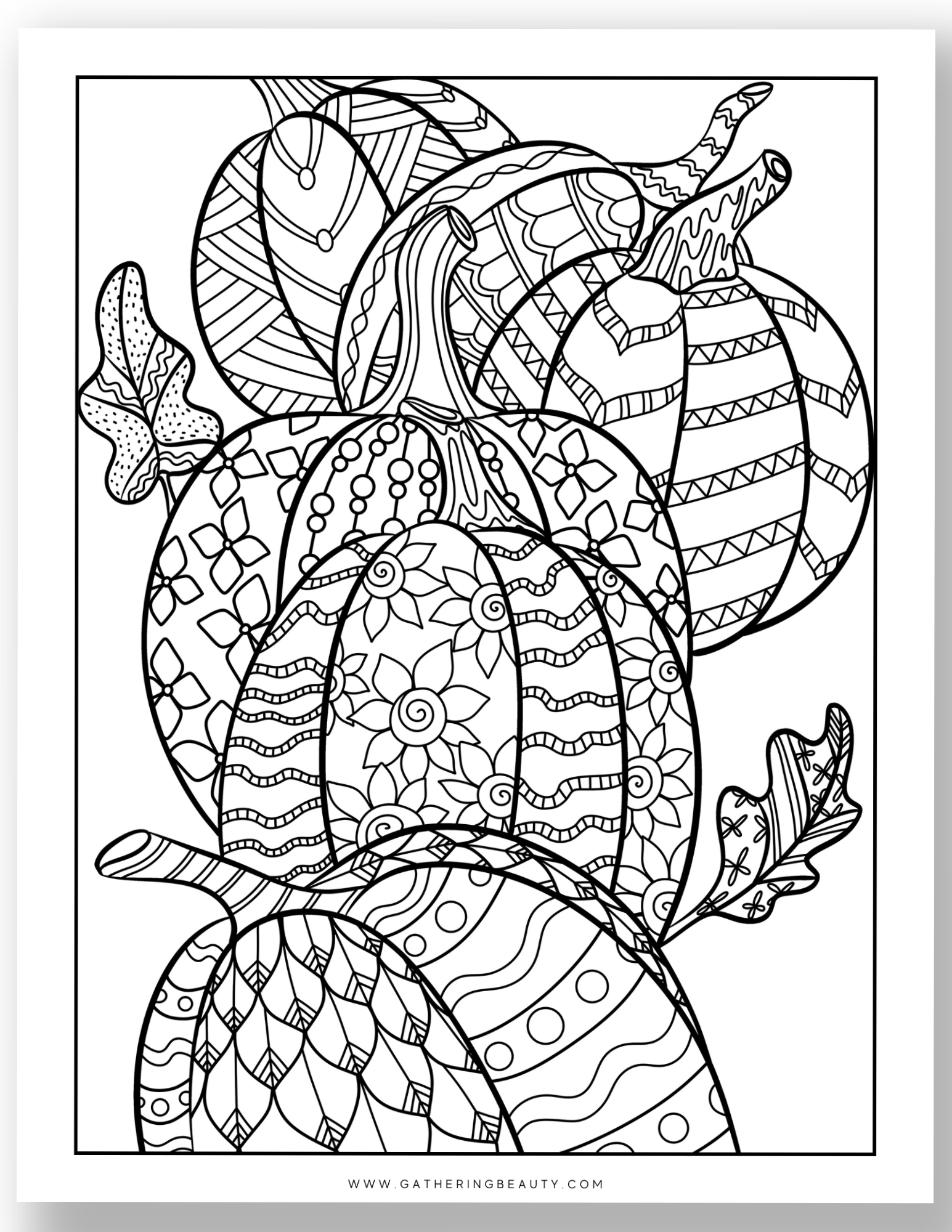 Free Fall Colouring Pages For Adults Gathering Beauty