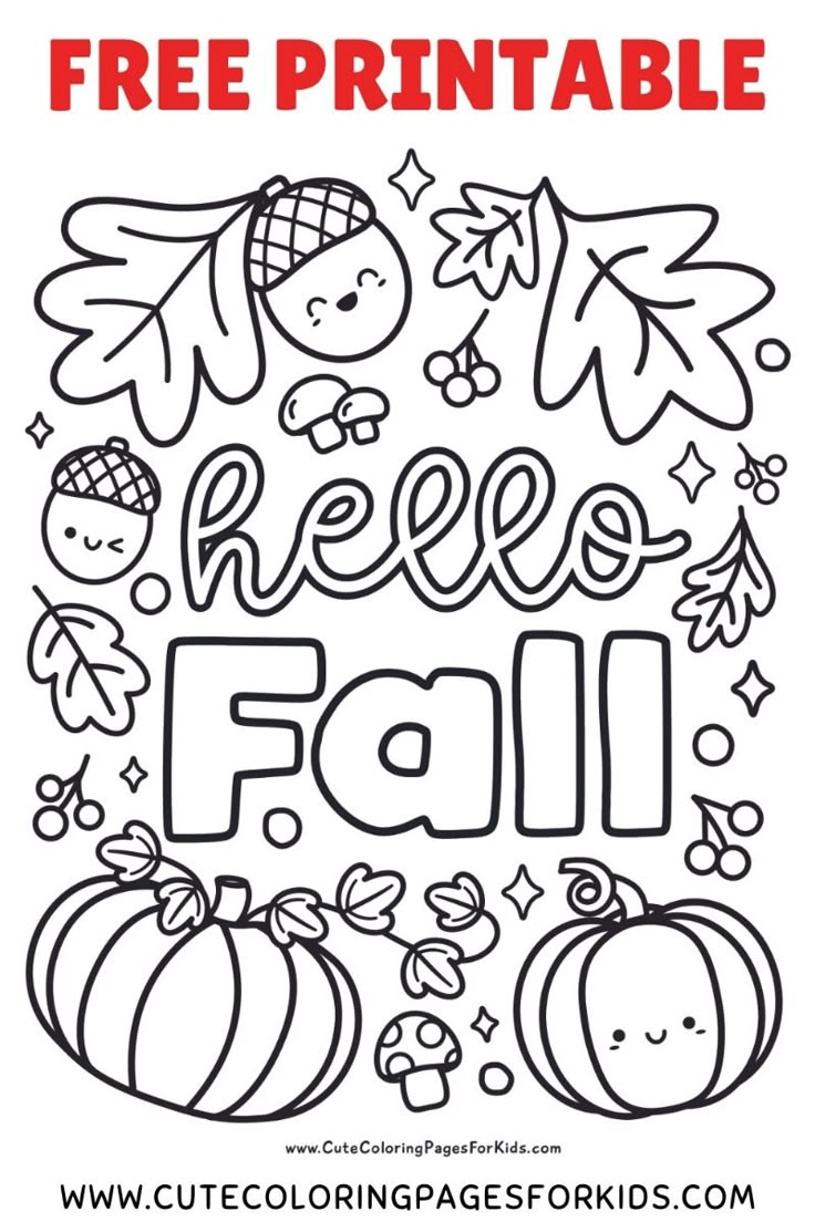 preschool fall coloring page
