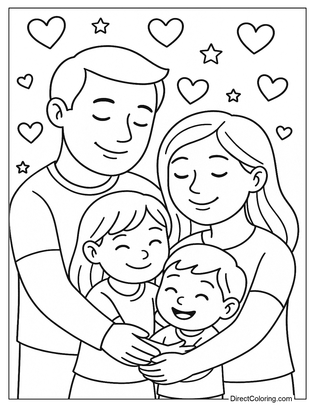Free Family Day Coloring Pages Celebrate Love Togetherness Home