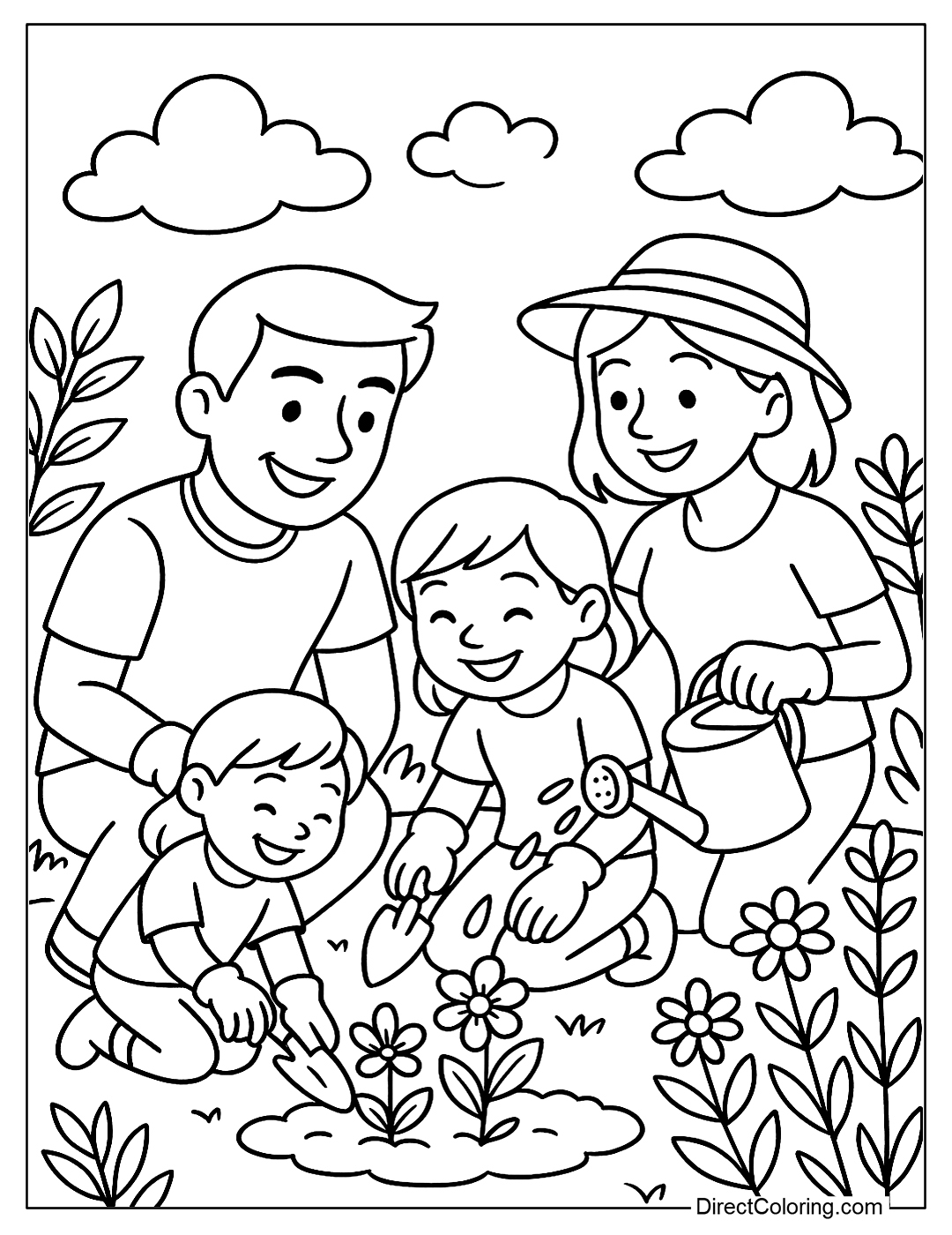 Free Family Day Coloring Pages Celebrate Love Togetherness Home