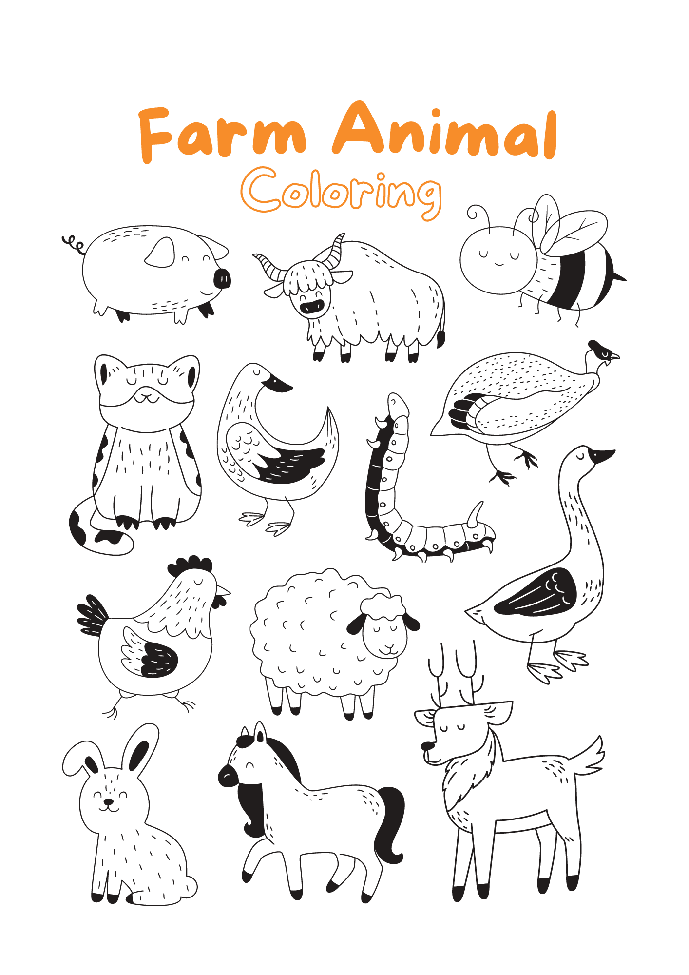 animal pages to color
