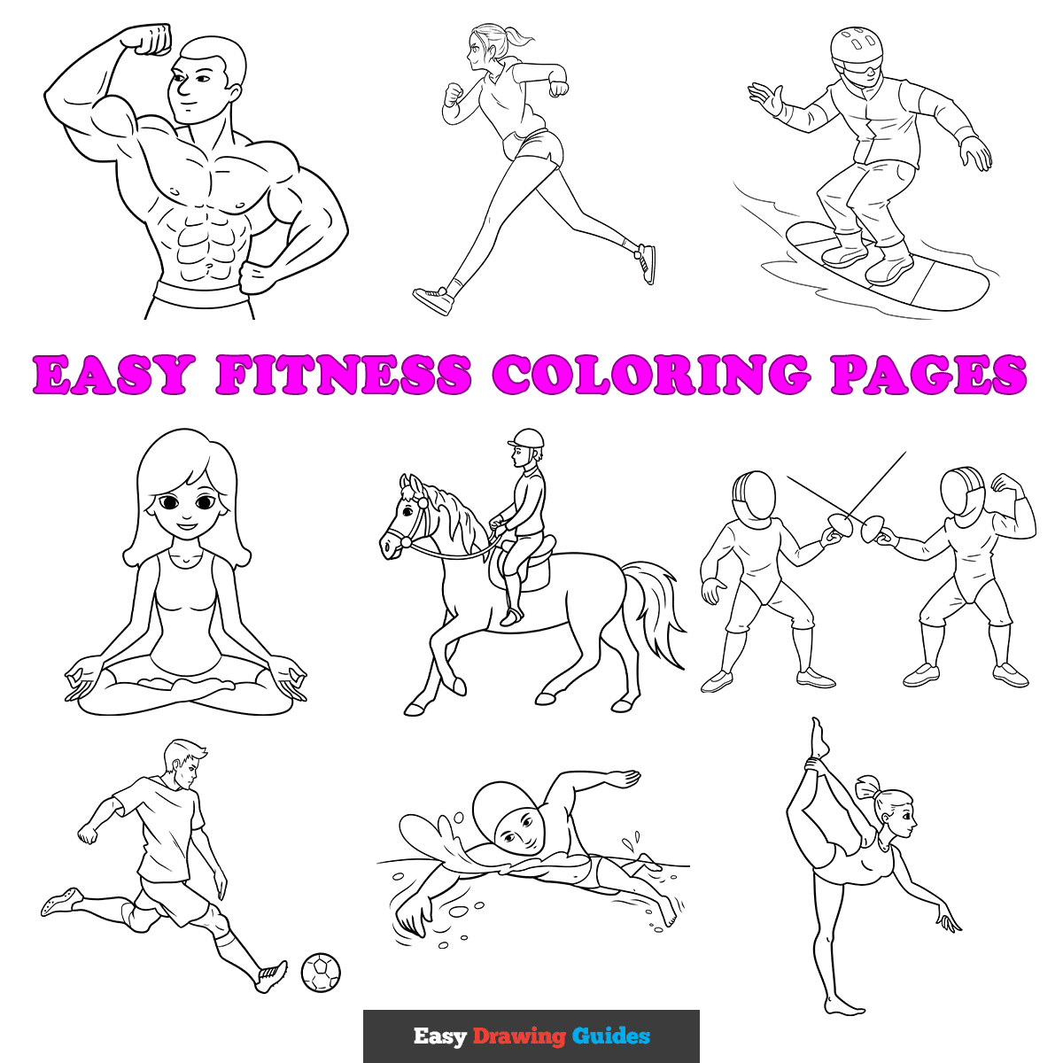 Free Fitness Coloring Pages For Kids 19 Printable Sheets