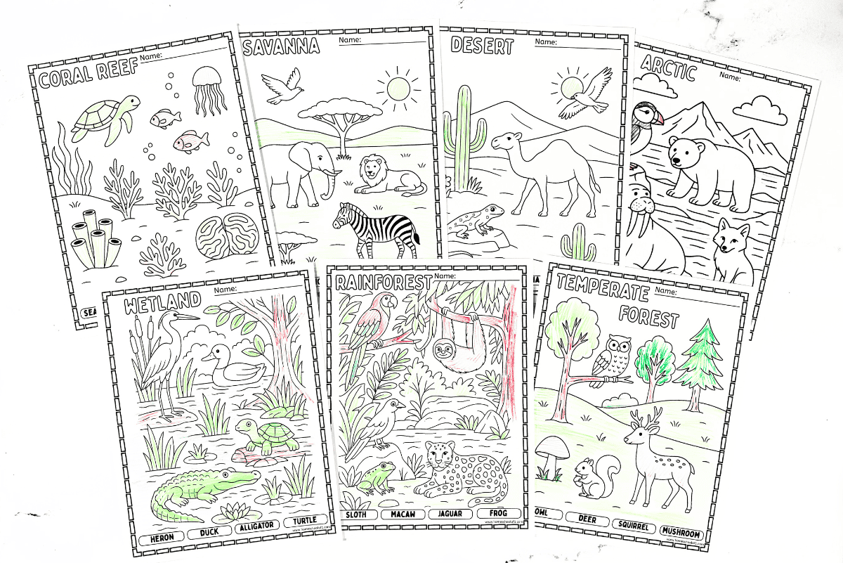 Free Habitat Coloring Page For Kids