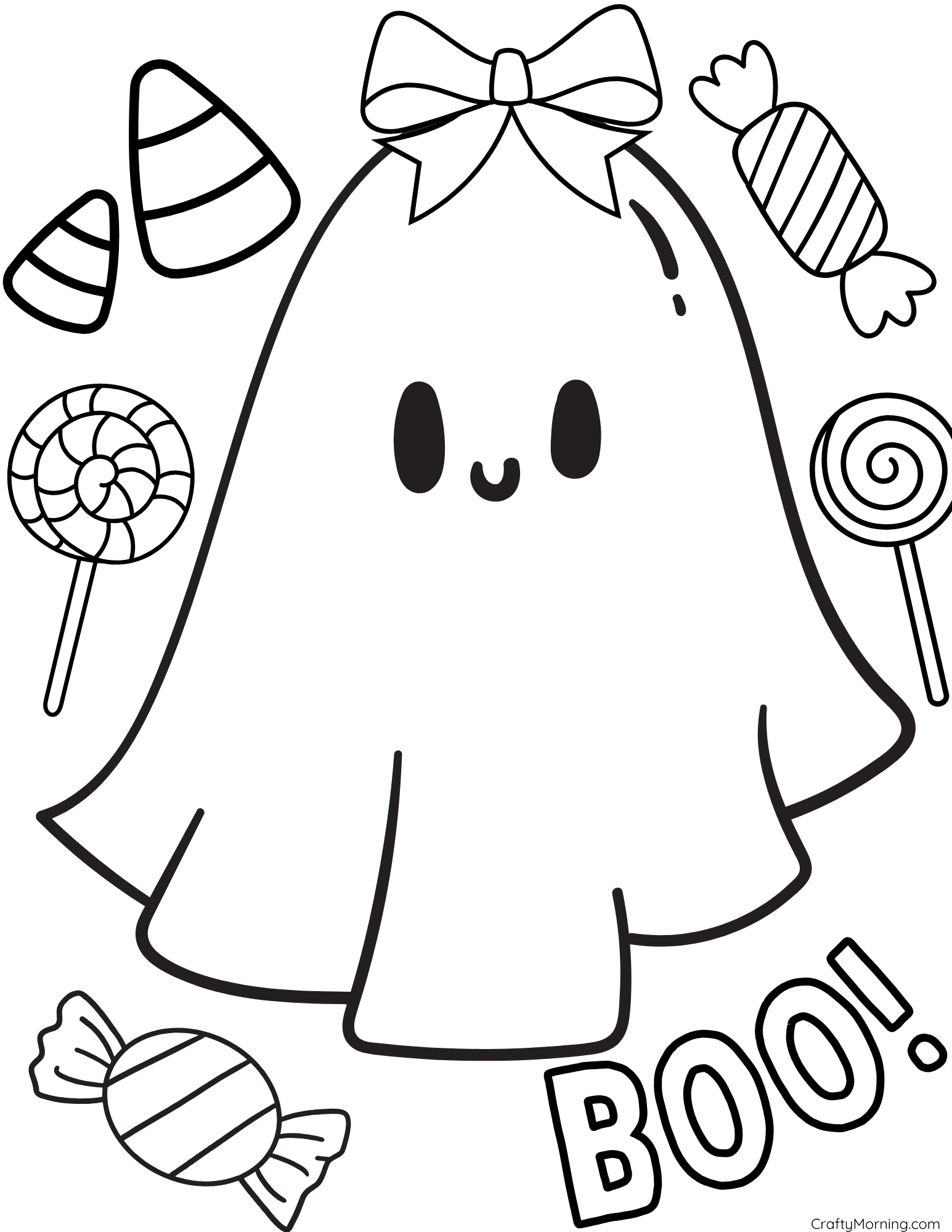 ghost coloring page