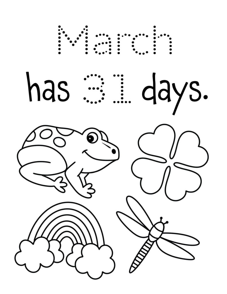 FREE March Worksheets For Preschool The Hollydog Blog