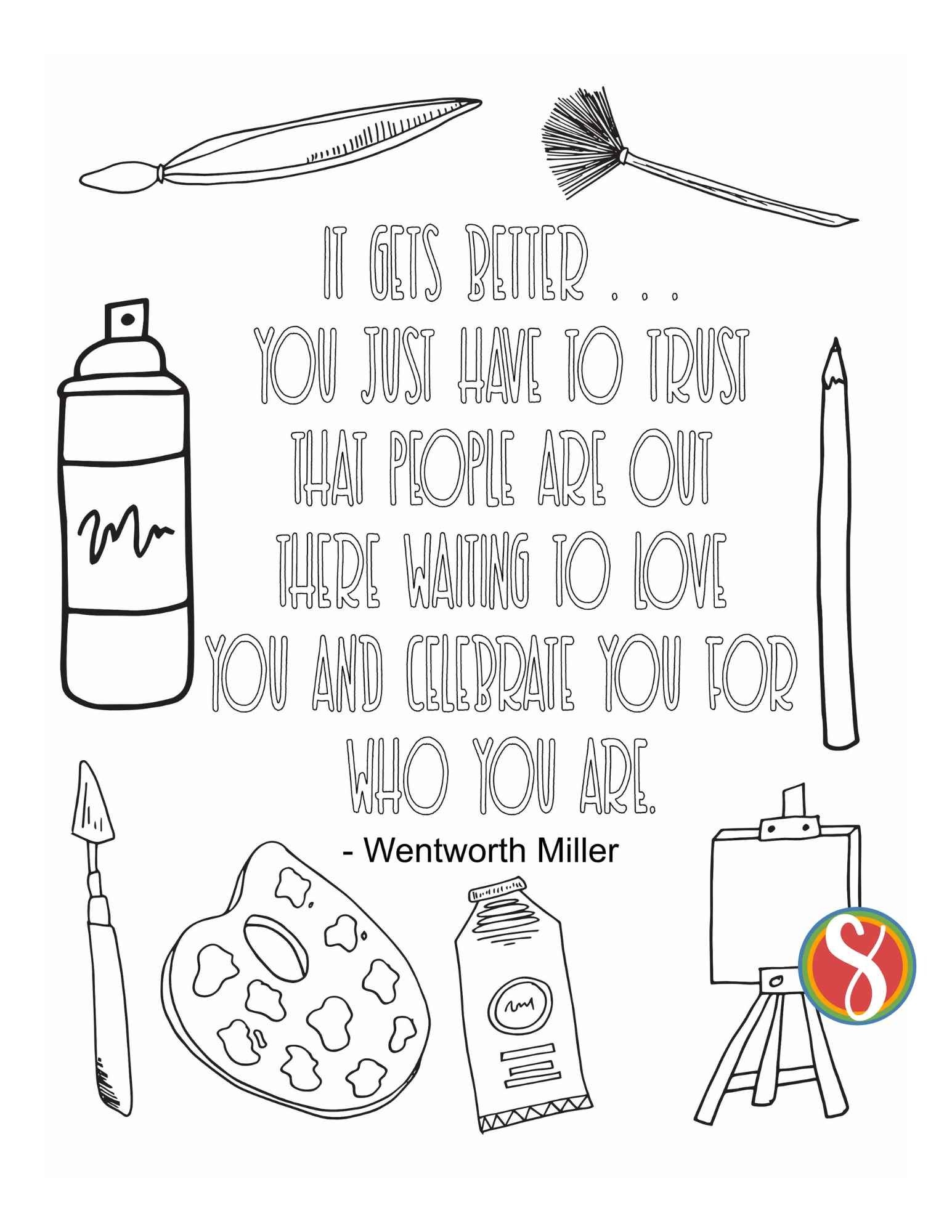 Free Mental Health Coloring Pages Stevie Doodles