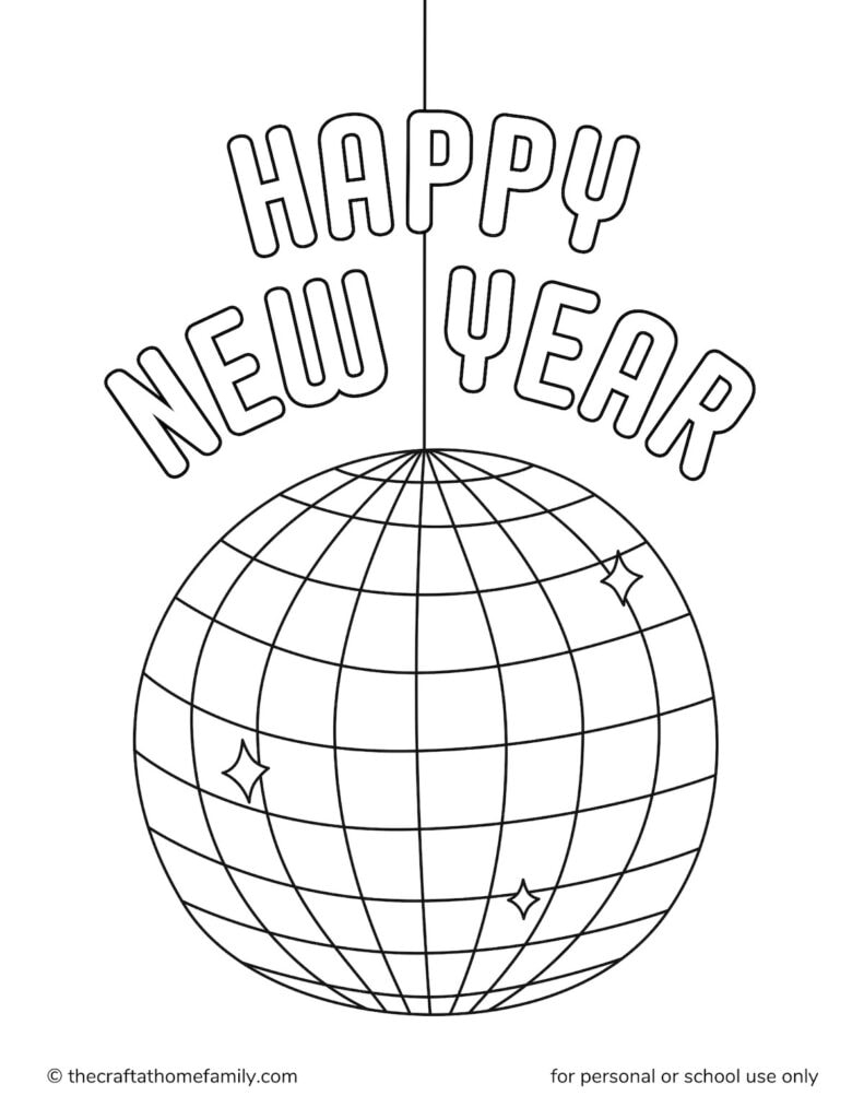 new years coloring pages