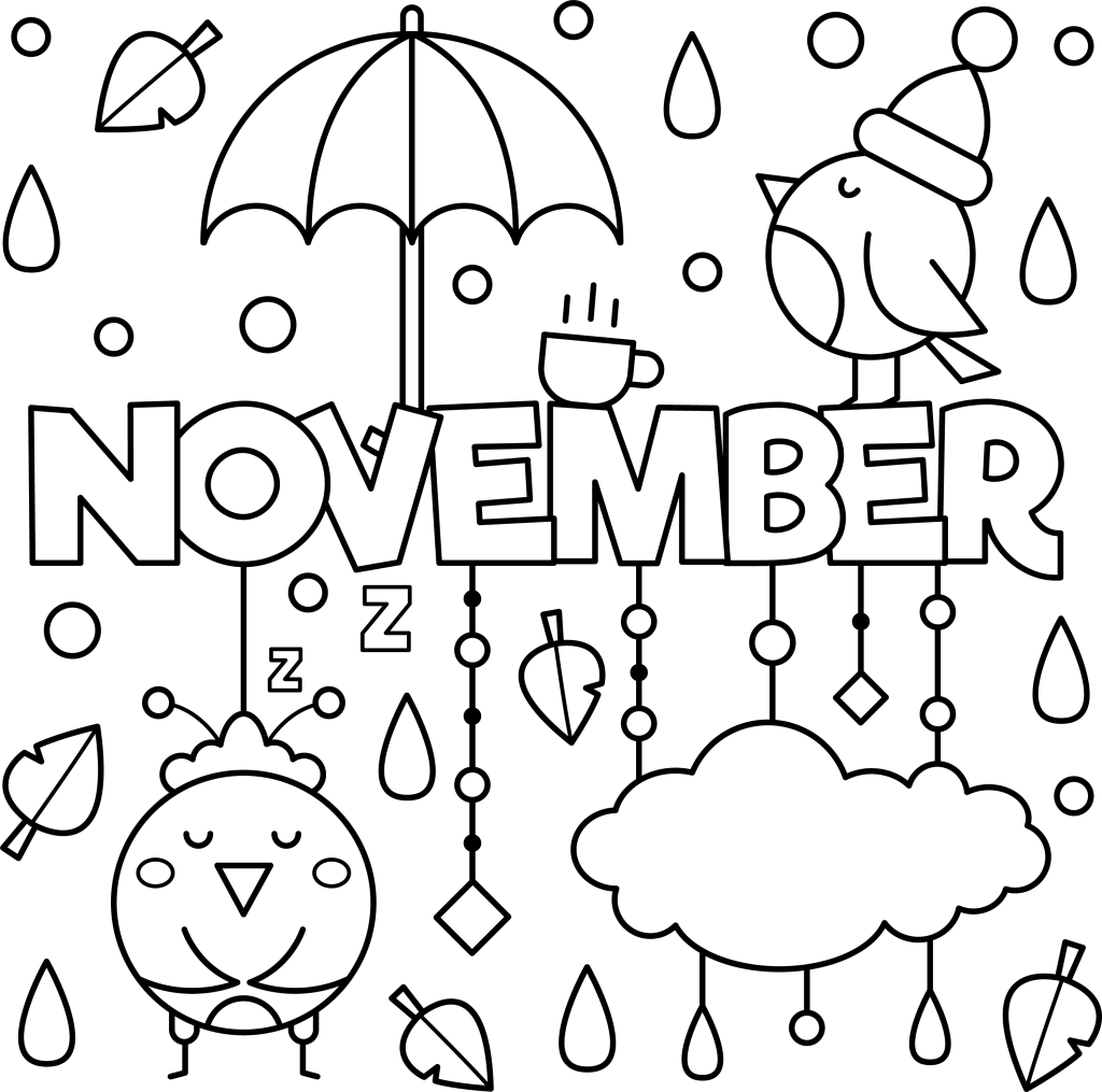 november coloring pages