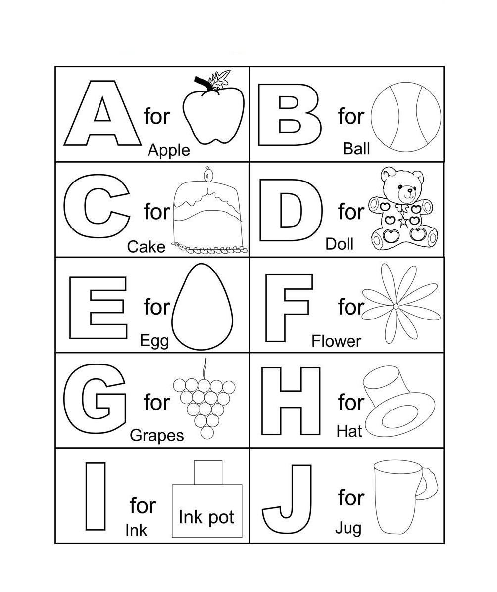 abc coloring pages for preschoolers