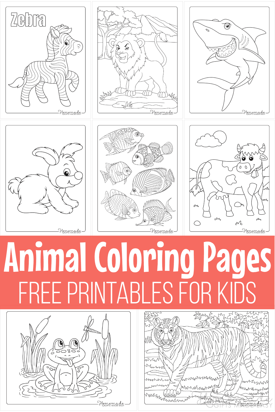 animal coloring pages free printable