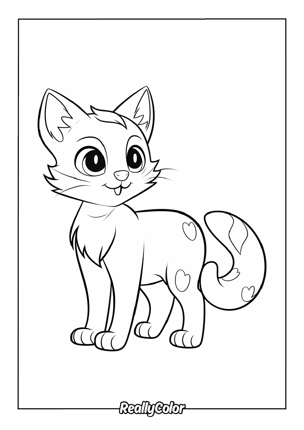 Free Printable Anime Cat Coloring Pages