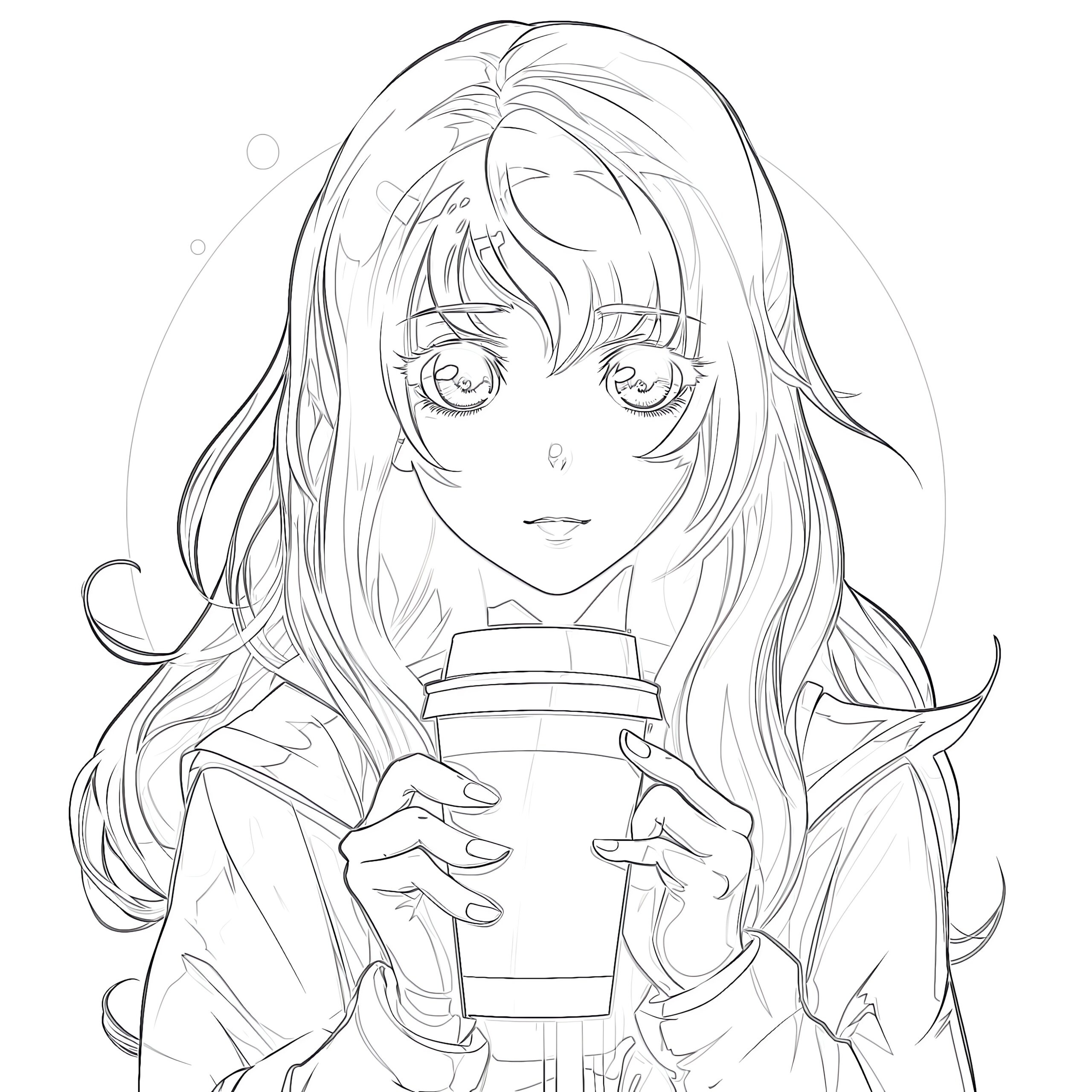 coloring pages anime printable