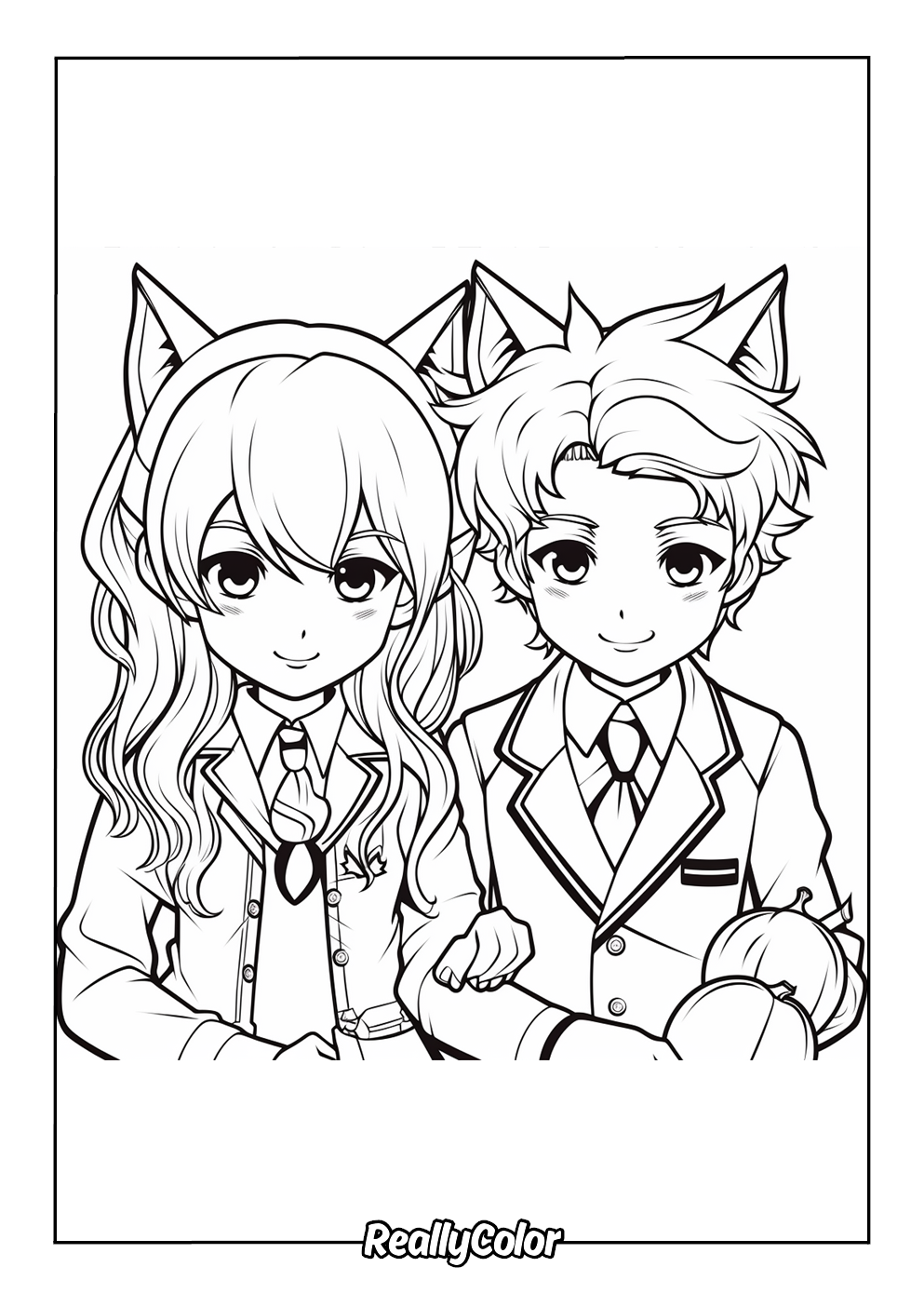 Free Printable Anime Couple Coloring Pages