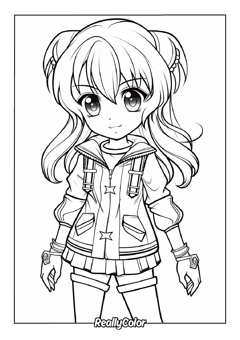 Free Printable Anime Girl Coloring Pages
