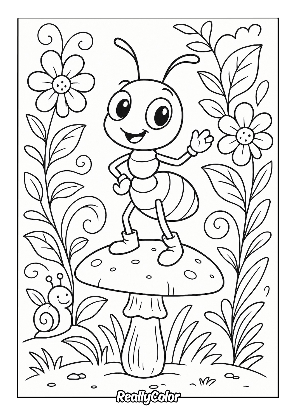 ant coloring pages for preschoolers