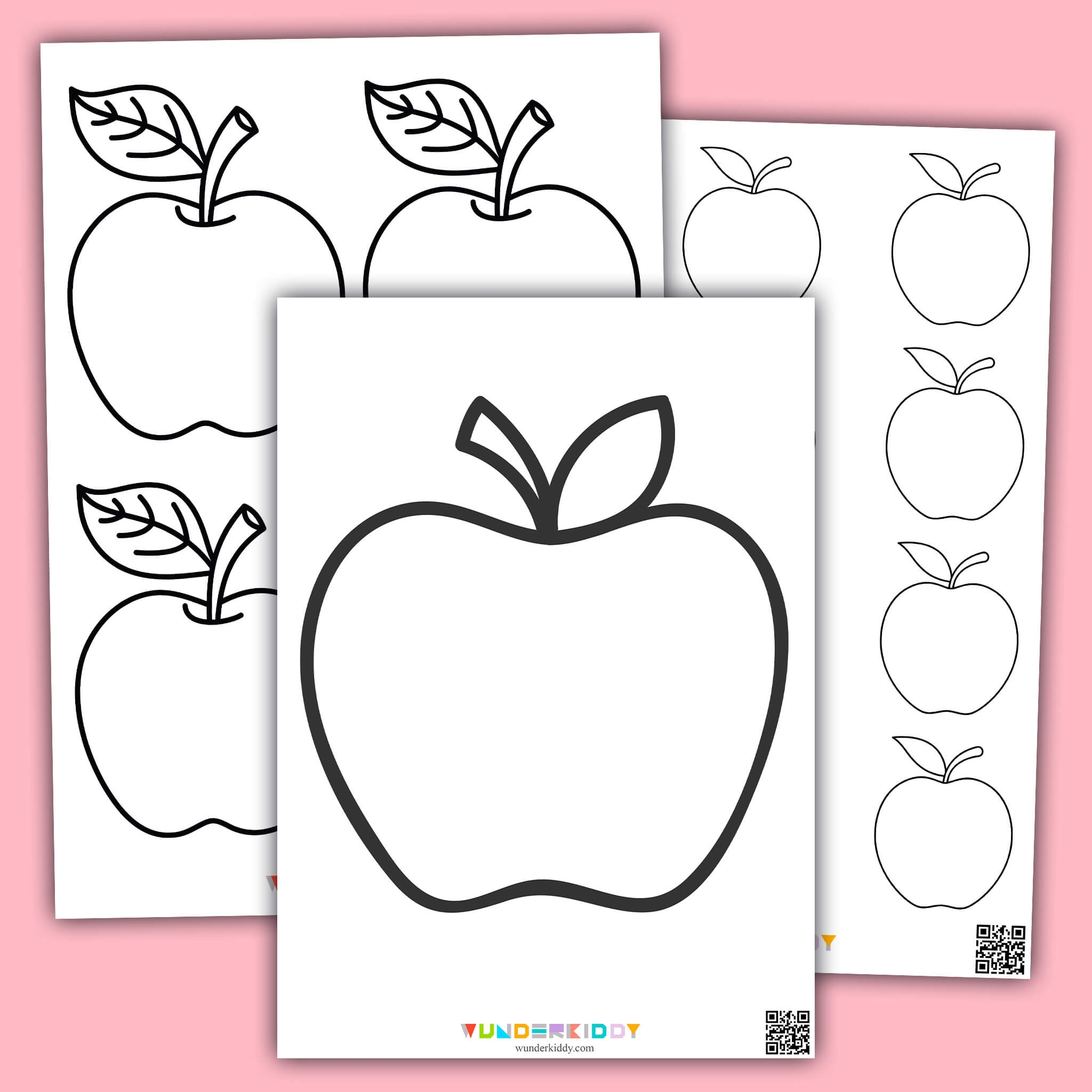 preschool apple coloring page